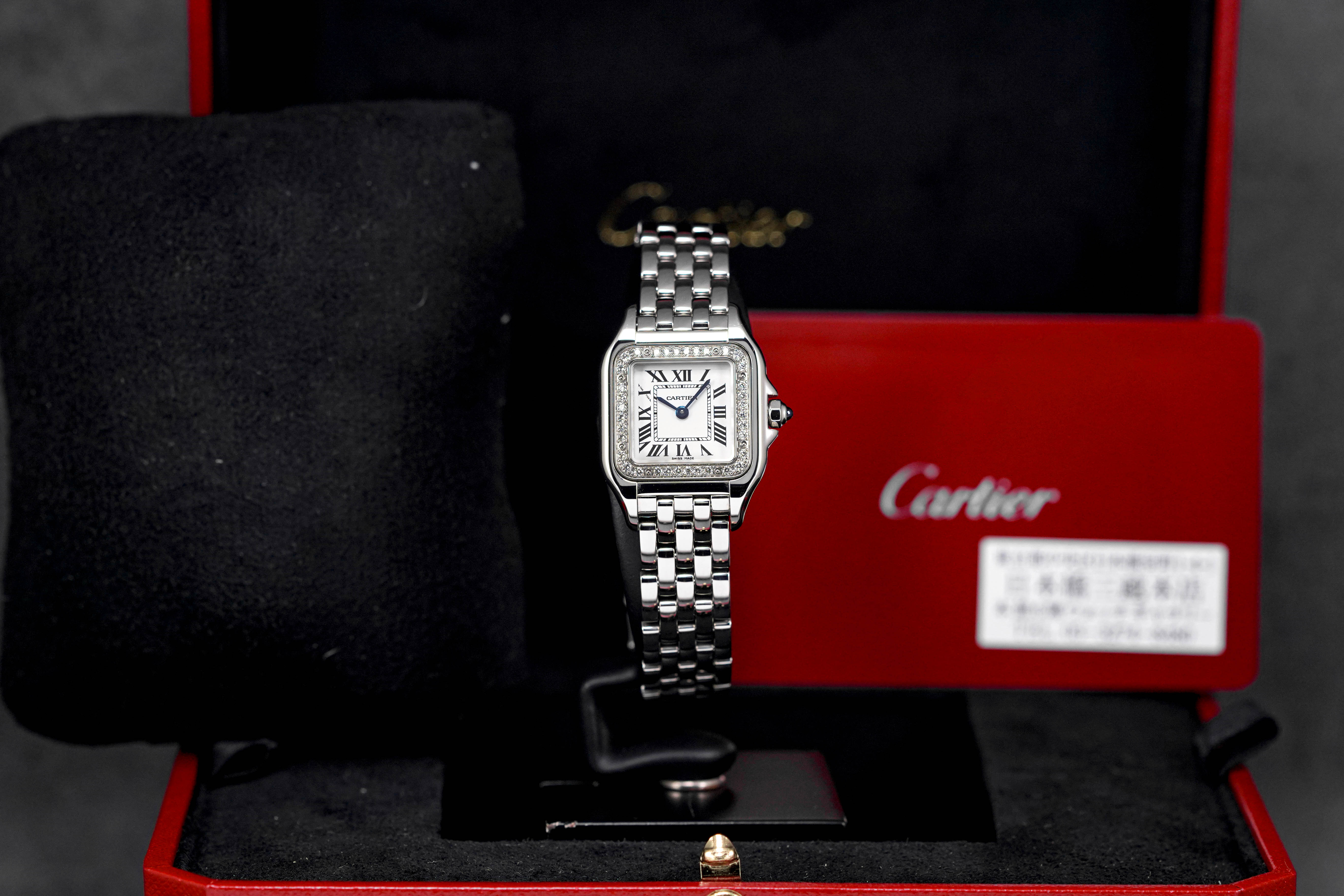 Panthere Steel Silver Diamond Bezel