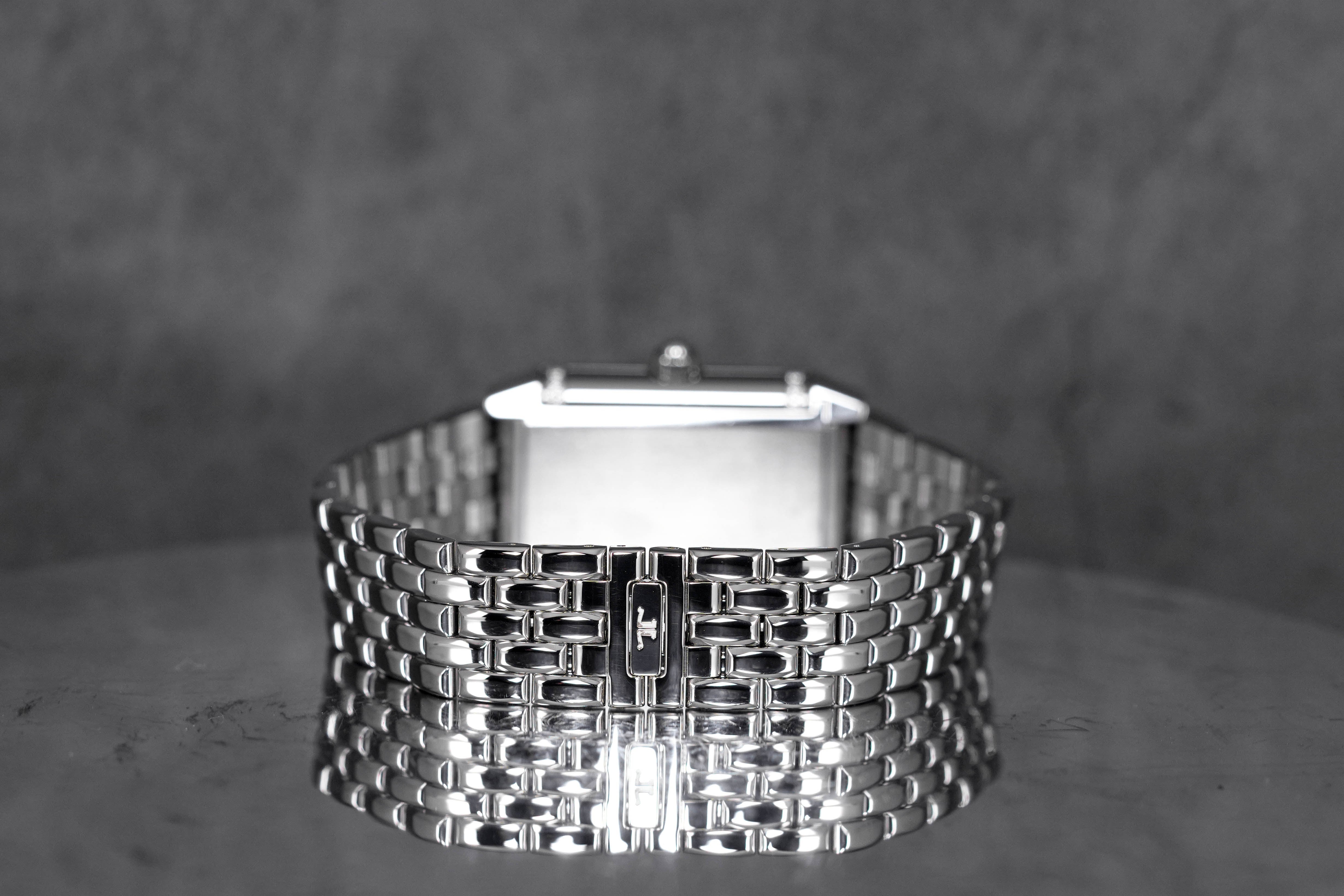 REVERSO CLASSIC DUETTO DIAMOND BEZEL SILVER DIAL (UNDATED)