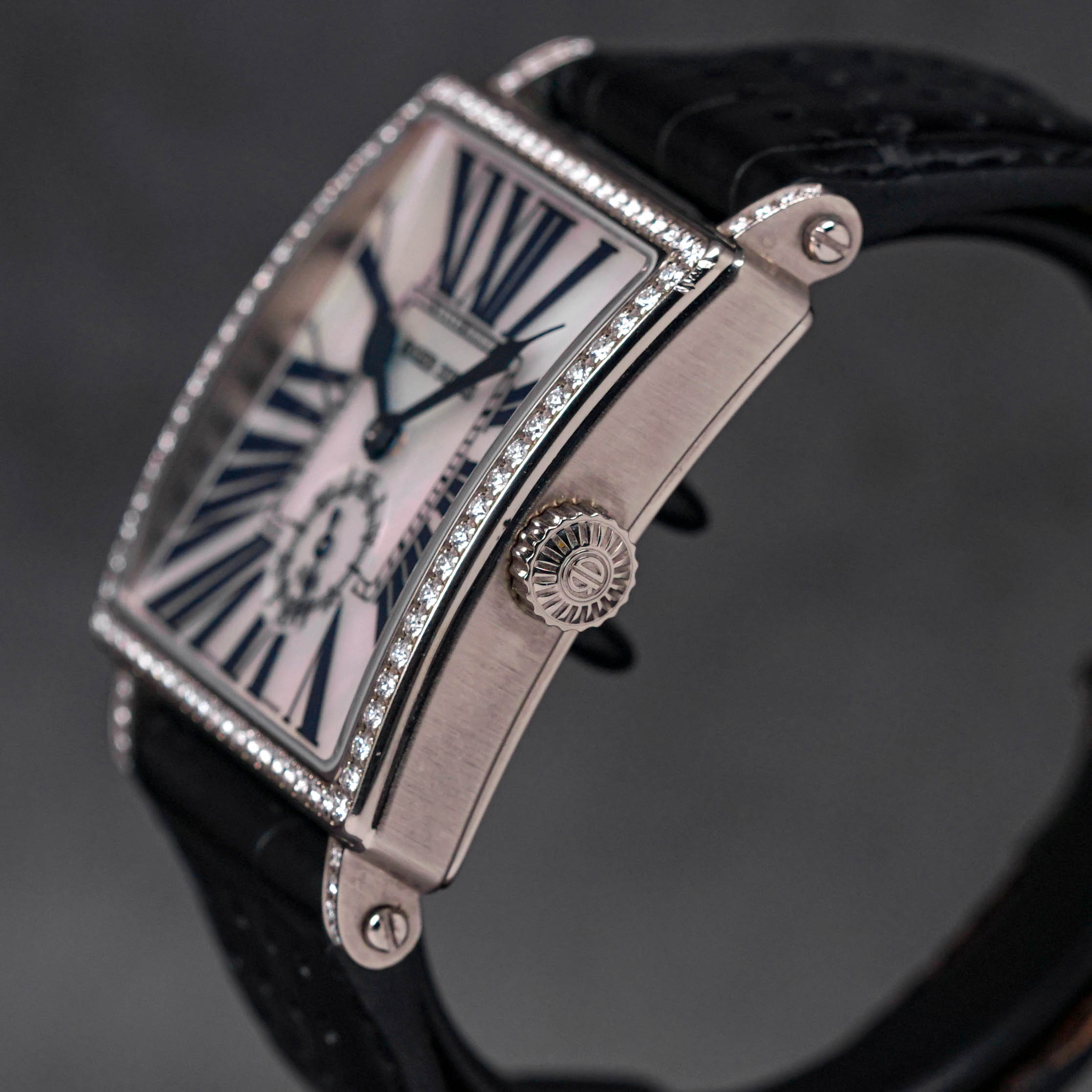 GOLDEN SQUARE WHITEGOLD MOP DIAL DIAMOND BEZEL (2006)