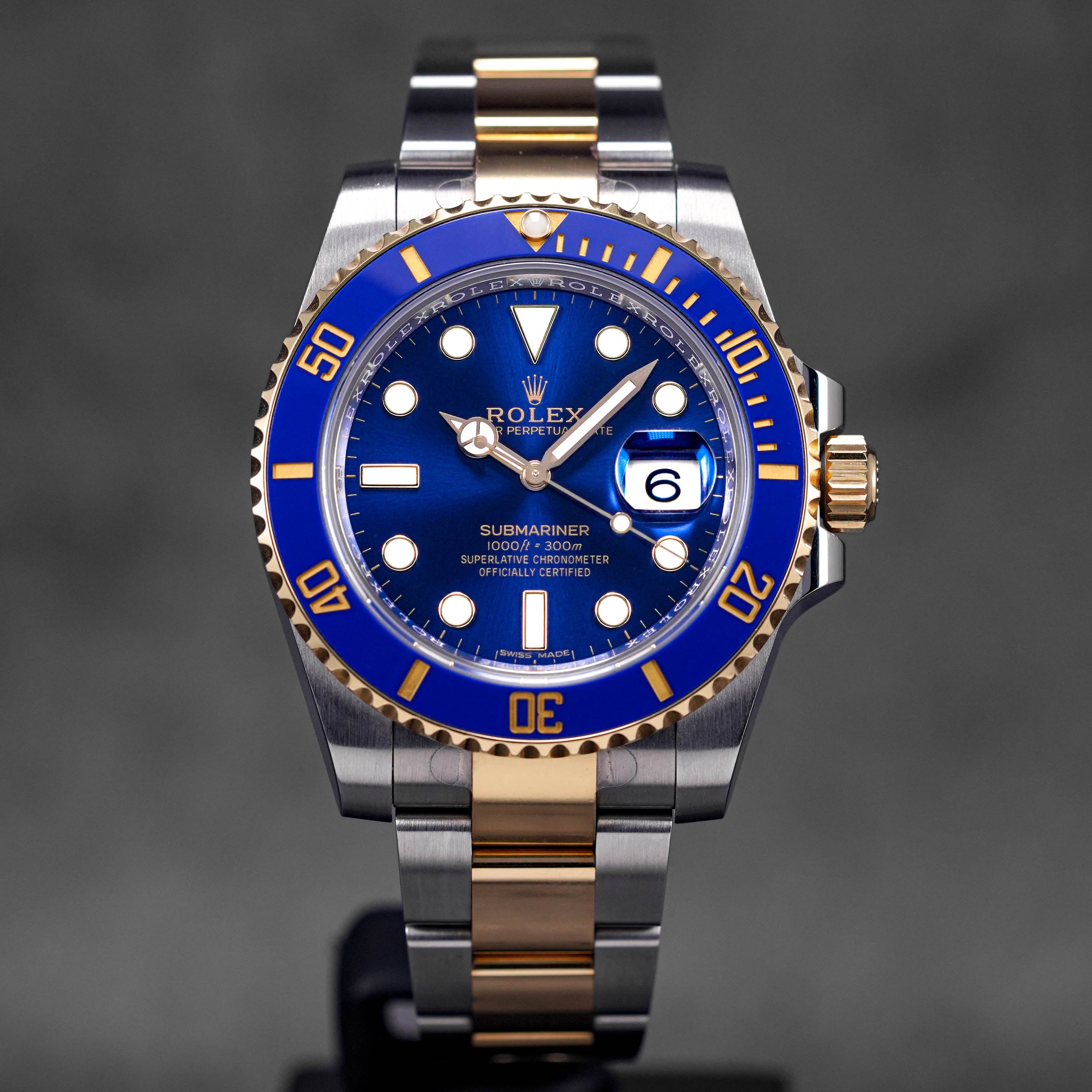 SUBMARINER DATE 40MM TWOTONE YELLOWGOLD 'BLUESY' (2017)