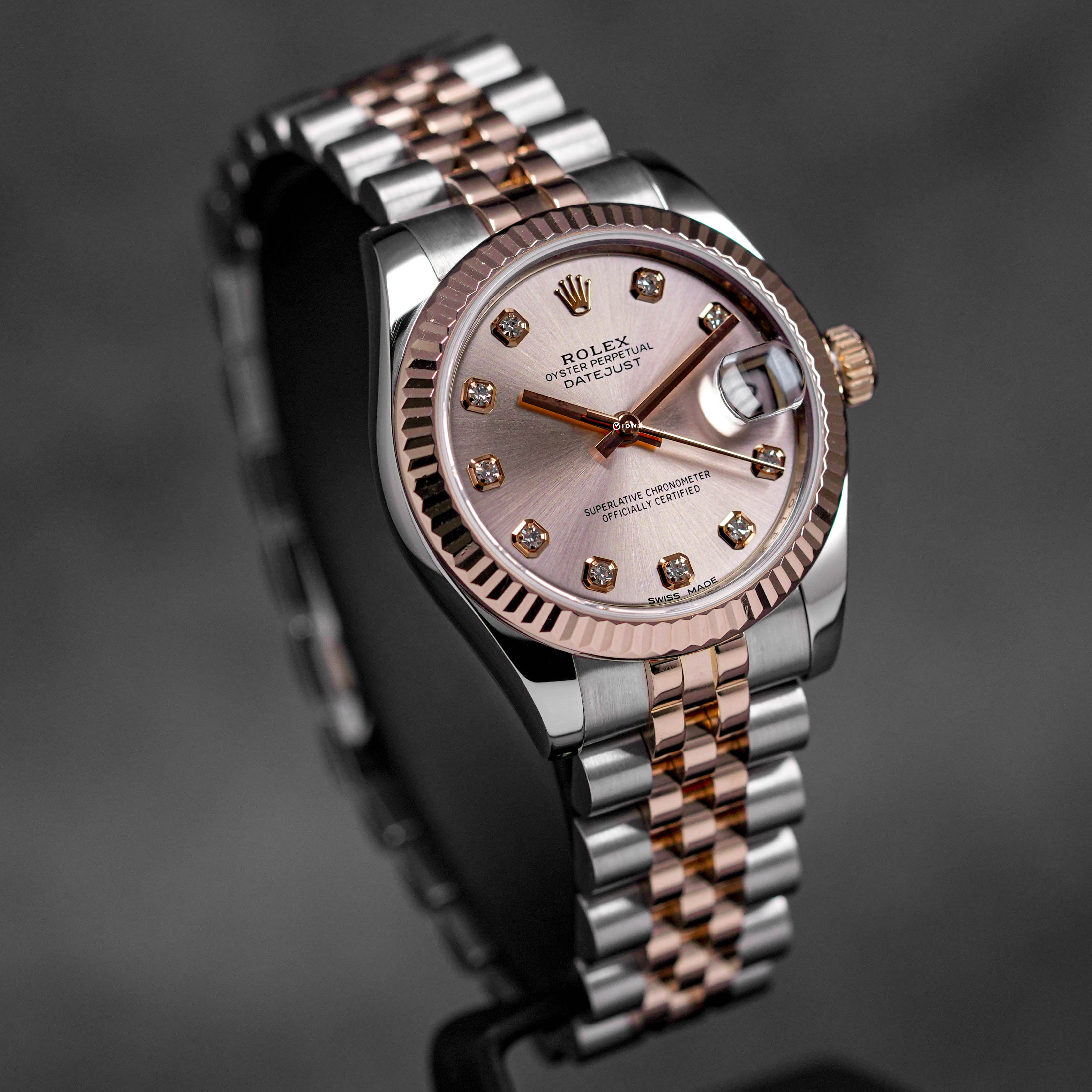 DATEJUST 31MM TWOTONE ROSEGOLD PINK DIAMOND DIAL (2018)