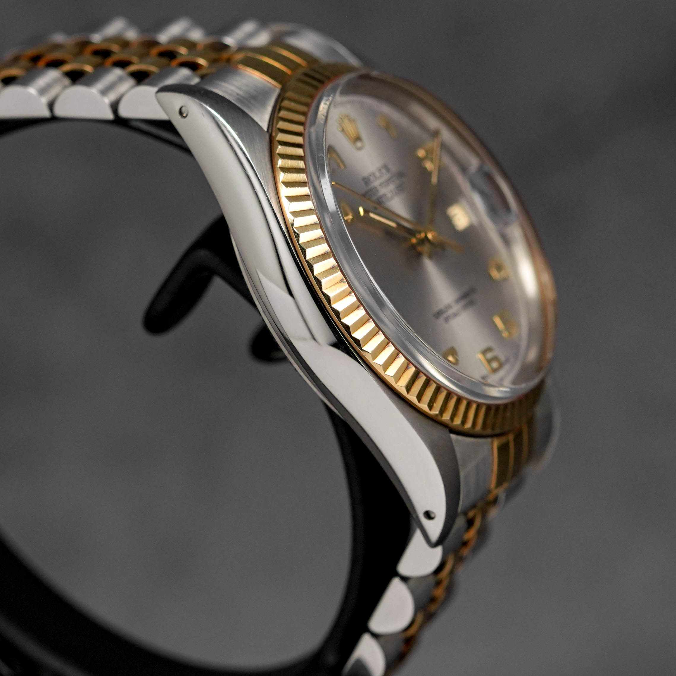 DATEJUST 36MM TWOTONE YELLOWGOLD ARABIC SILVER DIAL (WATCH ONLY)