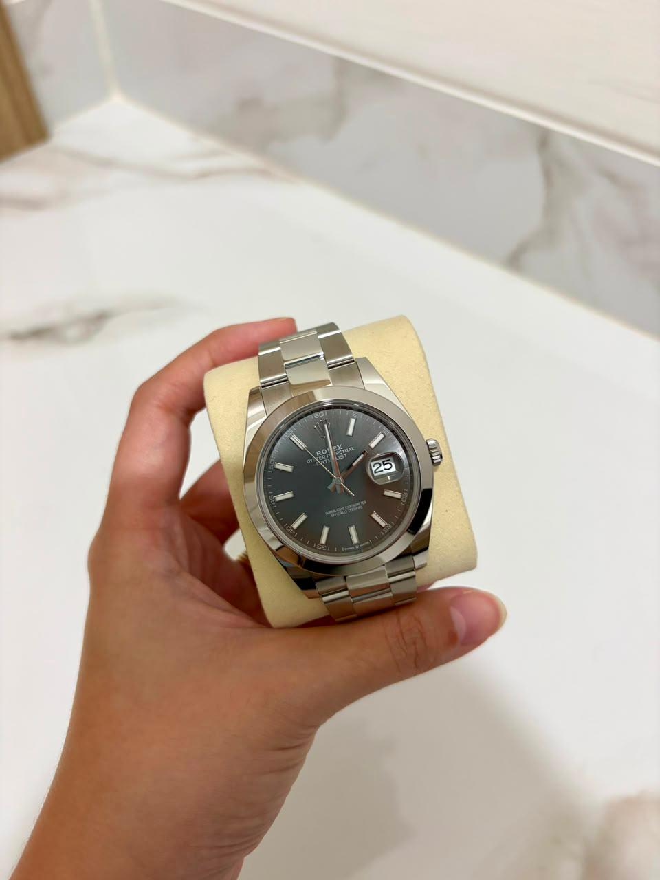 DATEJUST 41MM RHODIUM DIAL (2026)