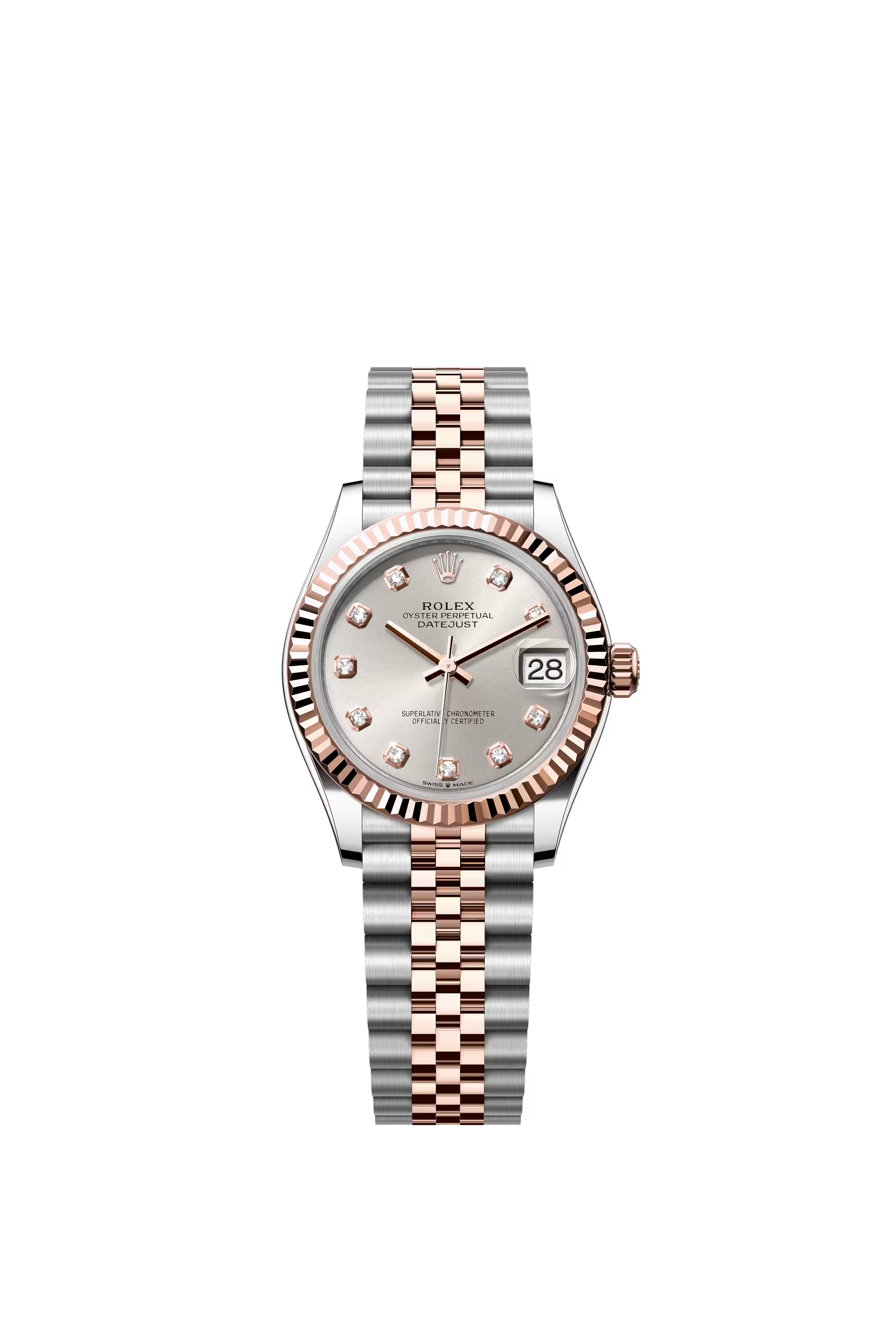 DATEJUST 31MM TWOTONE ROSEGOLD SILVER DIAMOND DIAL (2026)