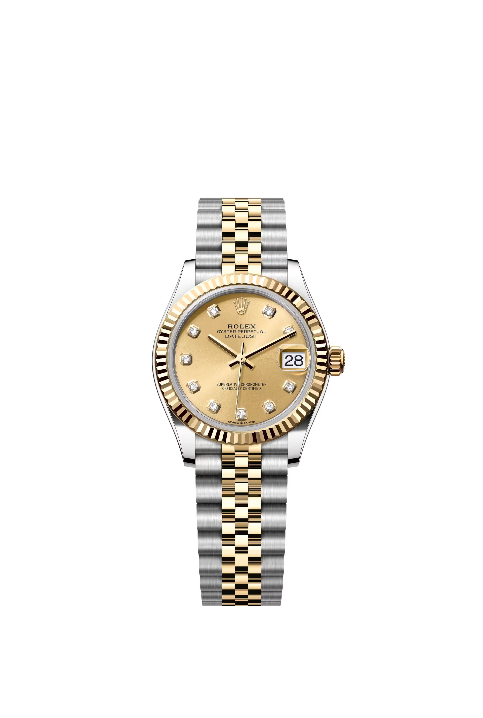 DATEJUST 31MM TWOTONE YELLOWGOLD CHAMPAGNE DIAMOND DIAL (2026)