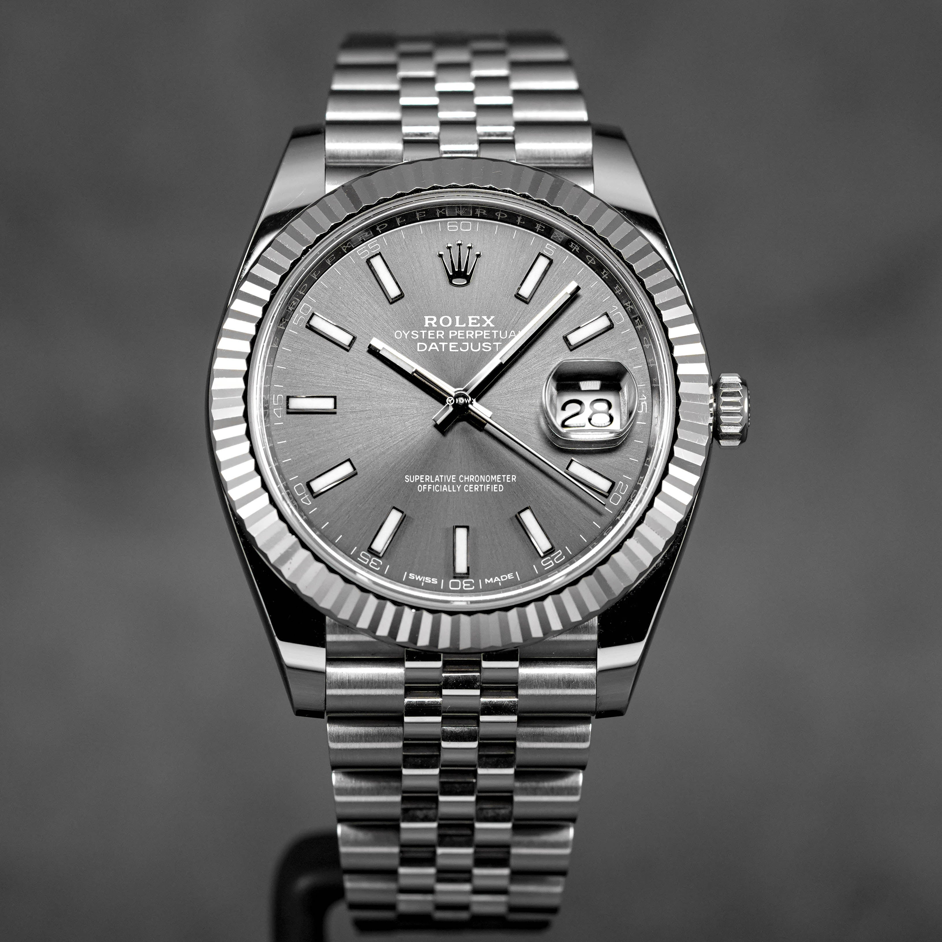 DATEJUST 41MM RHODIUM DIAL (2018)