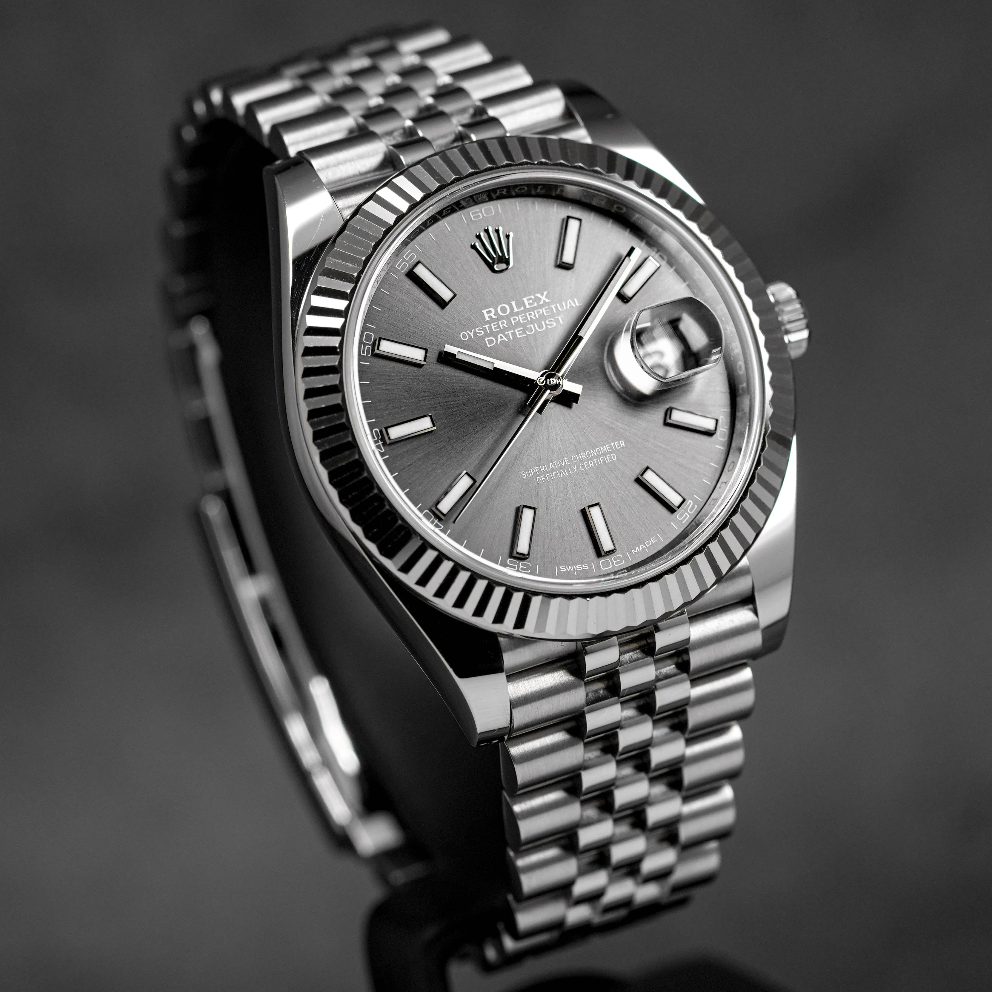 DATEJUST 41MM RHODIUM DIAL (2018)