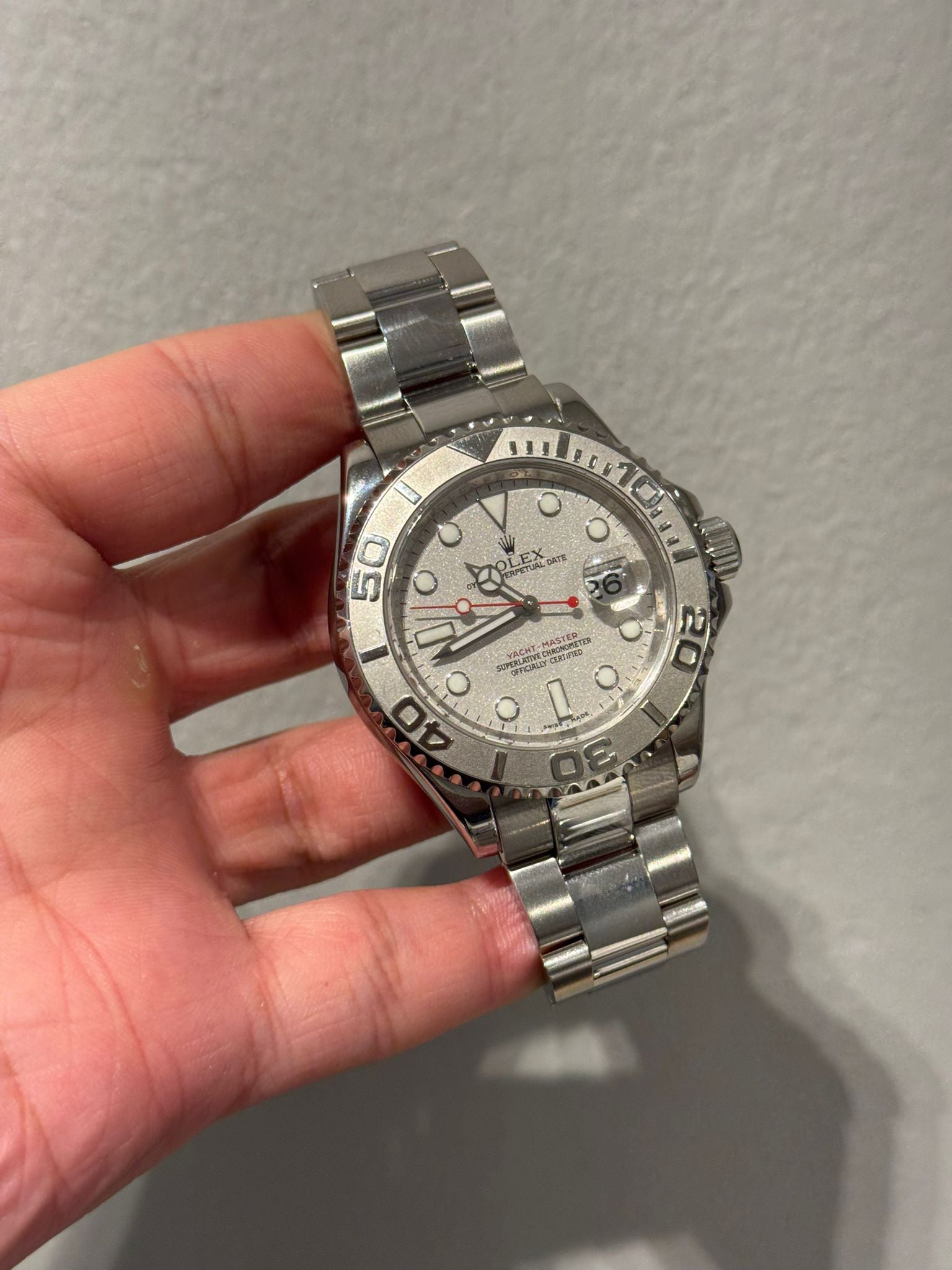 YACHT-MASTER 40MM 16622 SILVER DIAL PLATINUM BEZEL (2009)