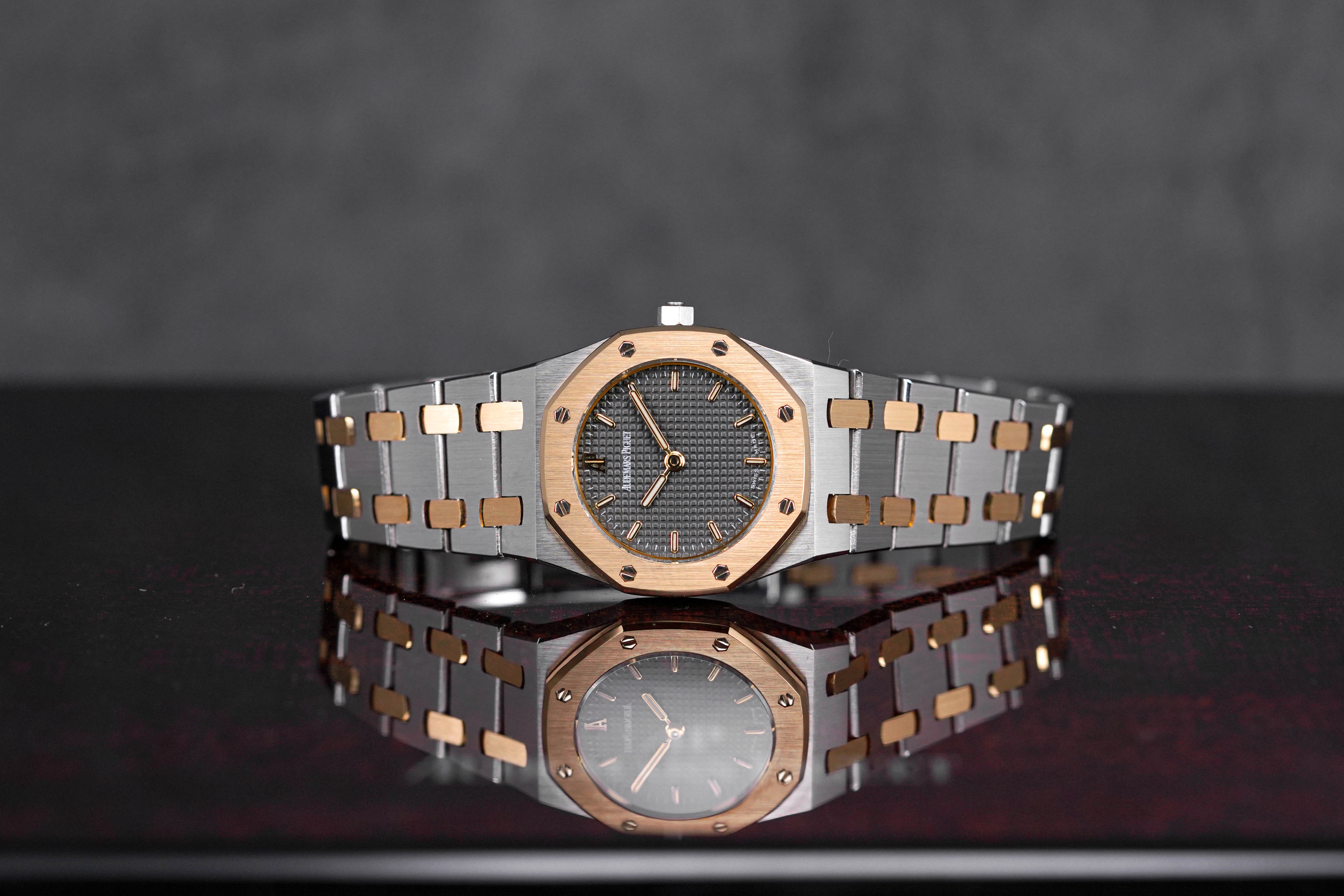 ROYAL OAK LADY 25MM 67469SA TWOTONE YELLOWGOLD GREY DIAL (2006)