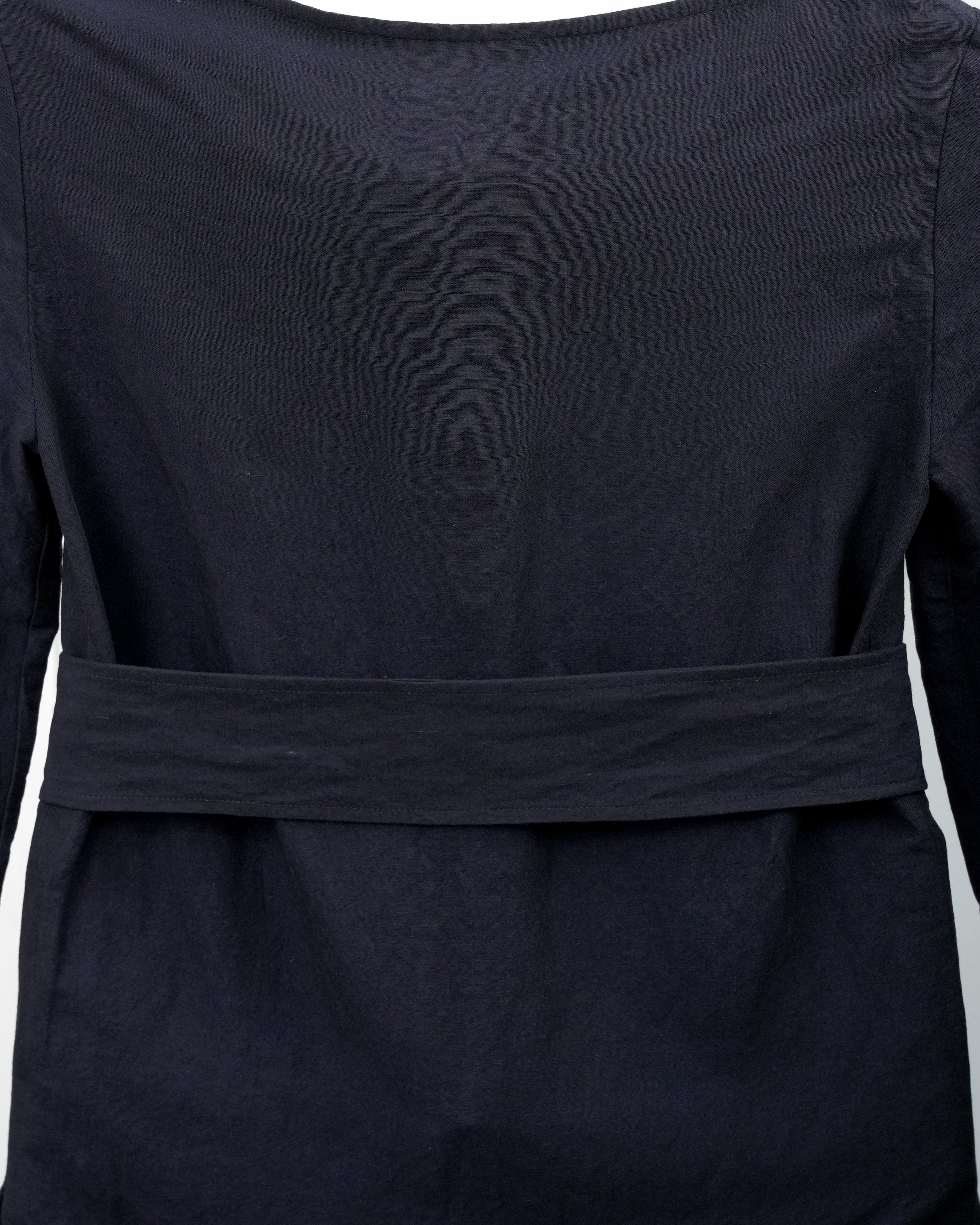 TOP WITH BELT NAVY SIZE 38