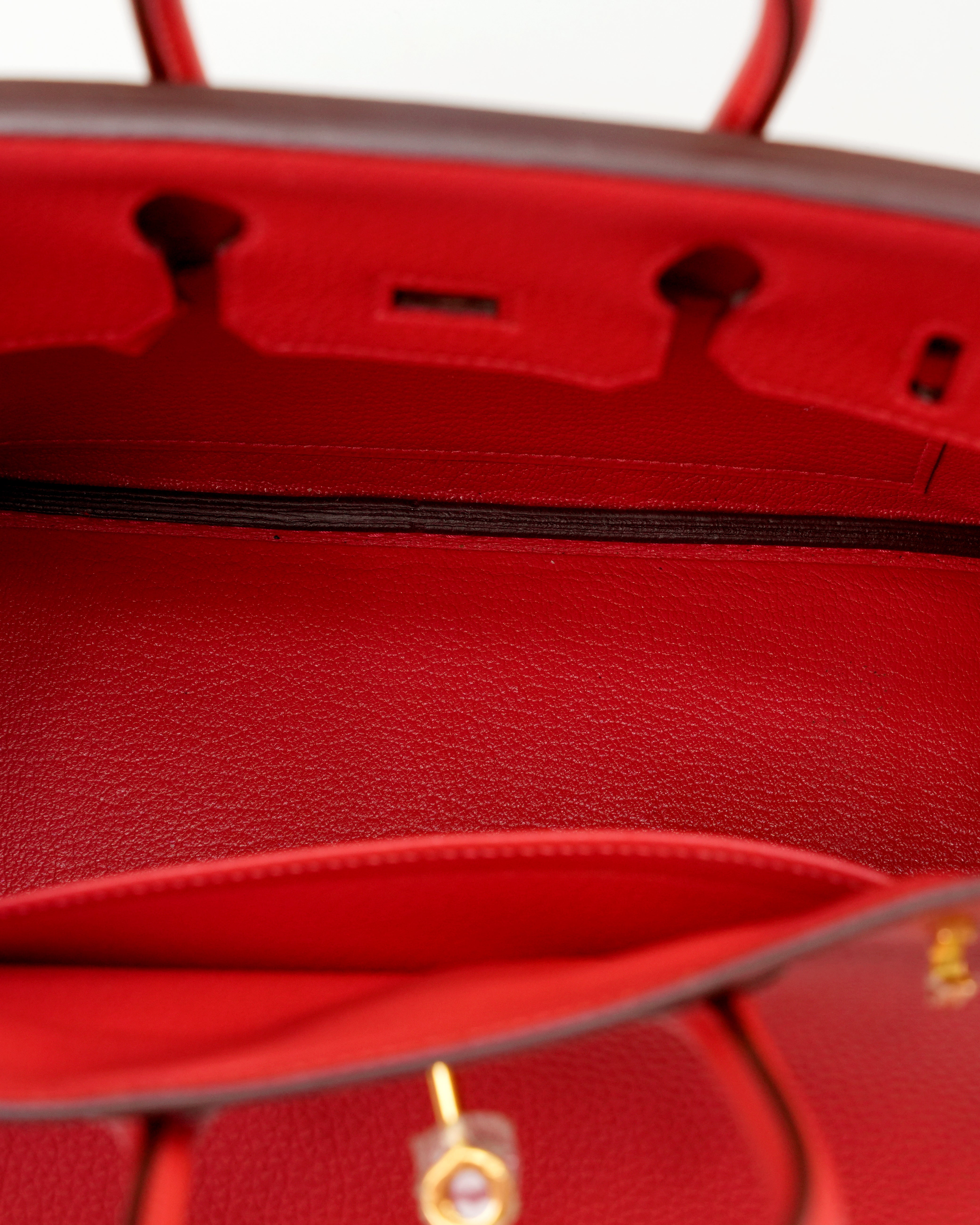 BIRKIN 25 ROUGE PIVOINE TOGO GOLD HARDWARE STAMP T