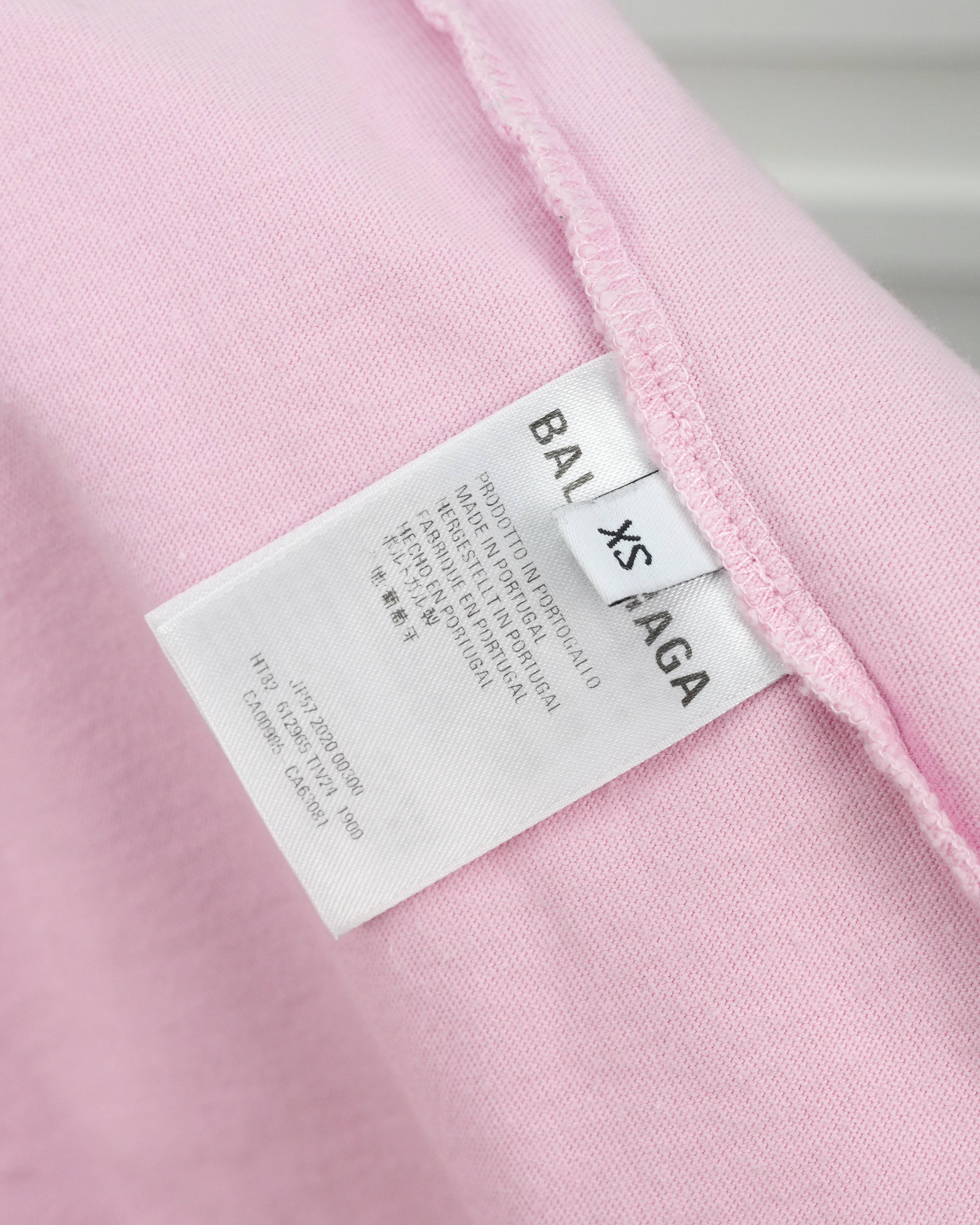 20SS COTTON T-SHIRT XS PINK CREW LOGO