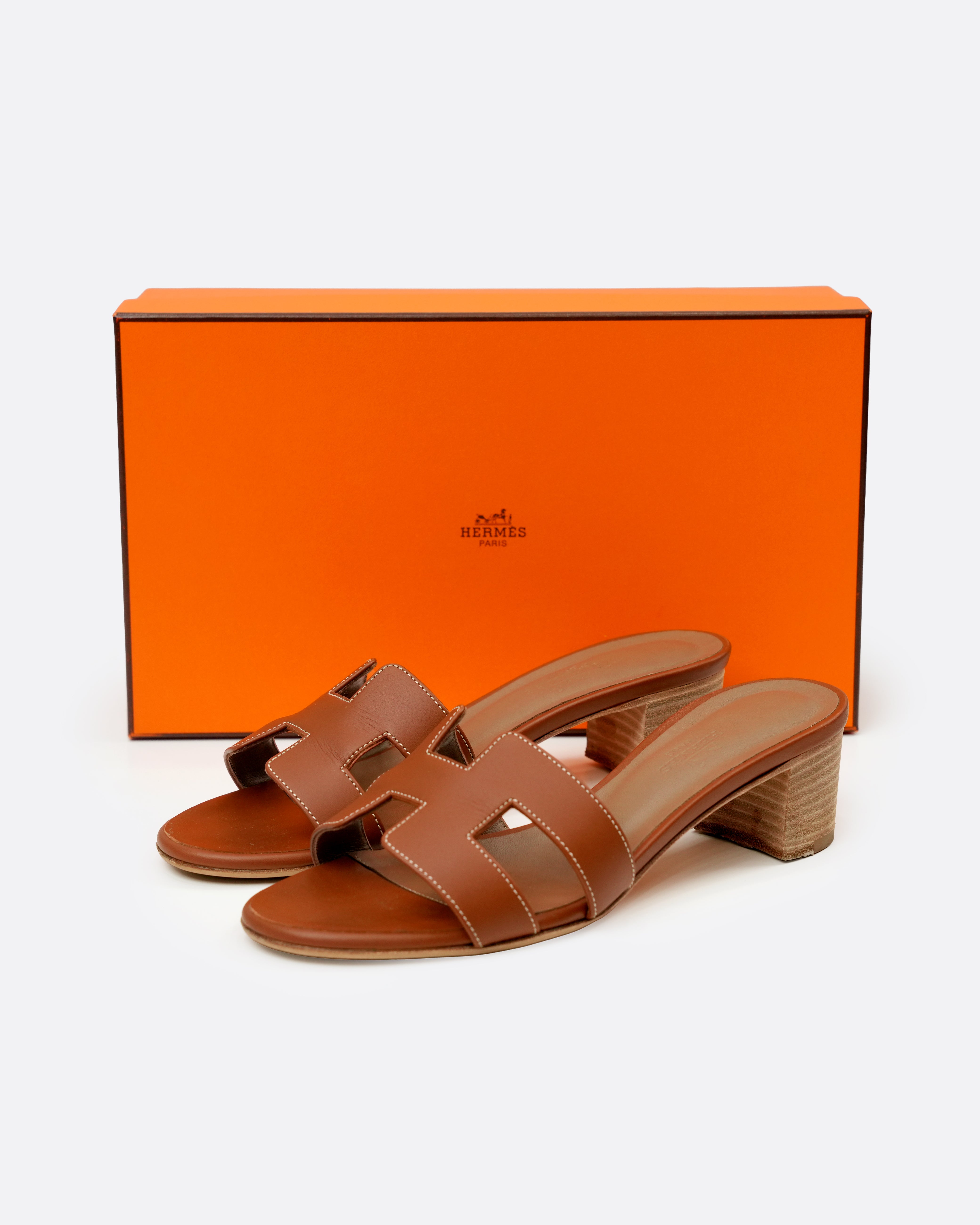 OASIS LEATHER SANDAL 36.5 LADIES BROWN