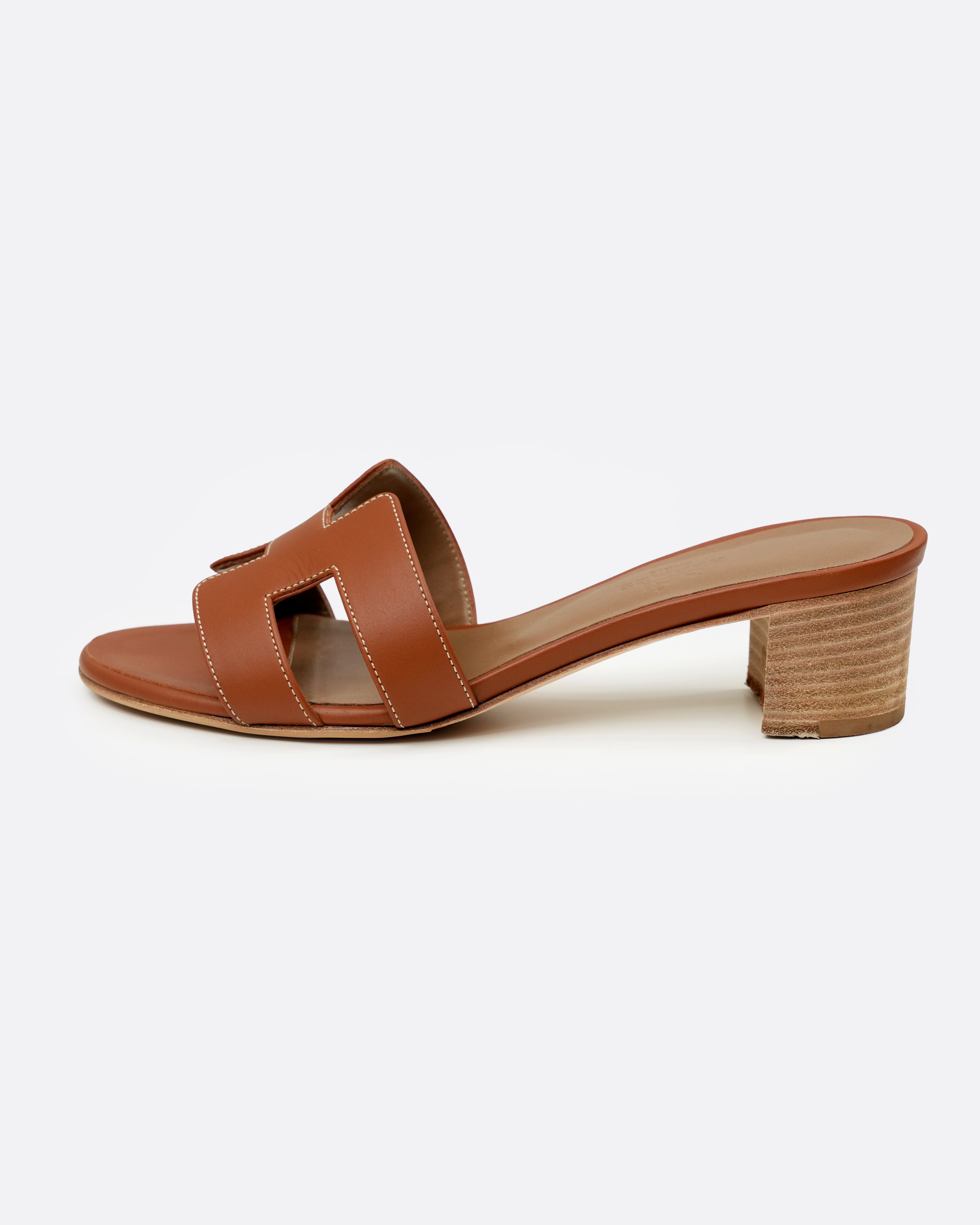 OASIS LEATHER SANDAL 36.5 LADIES BROWN