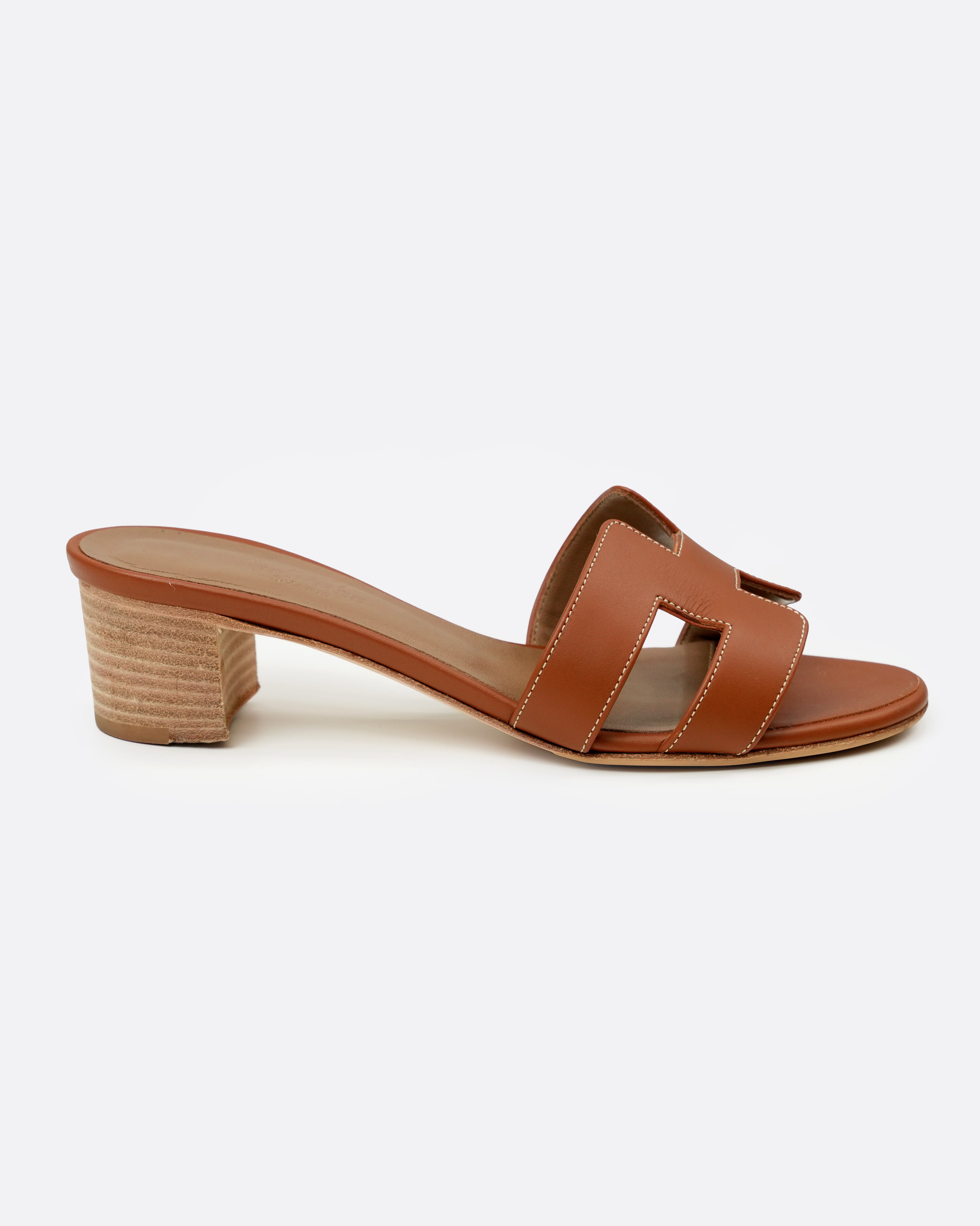 OASIS LEATHER SANDAL 36.5 LADIES BROWN