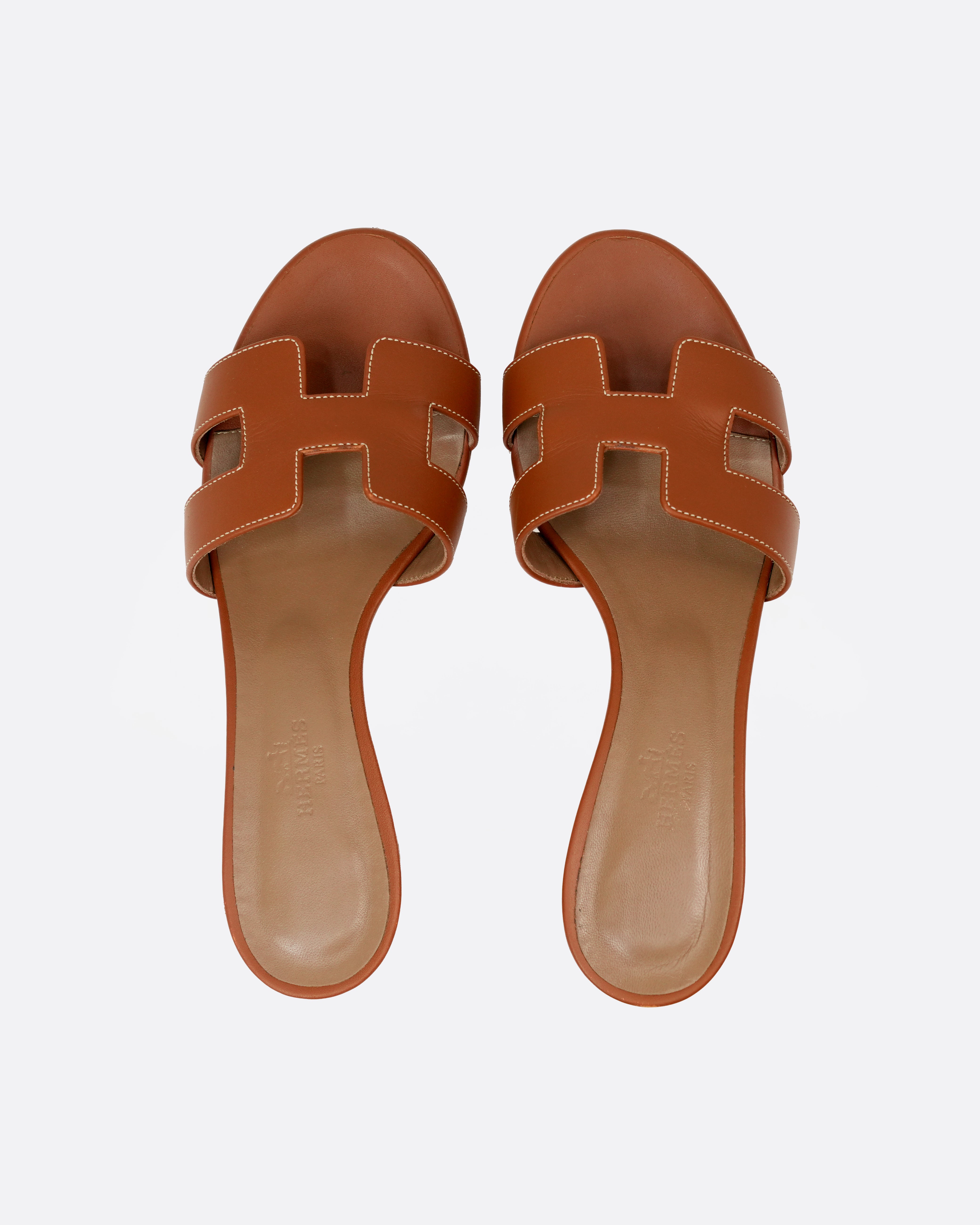 OASIS LEATHER SANDAL 36.5 LADIES BROWN