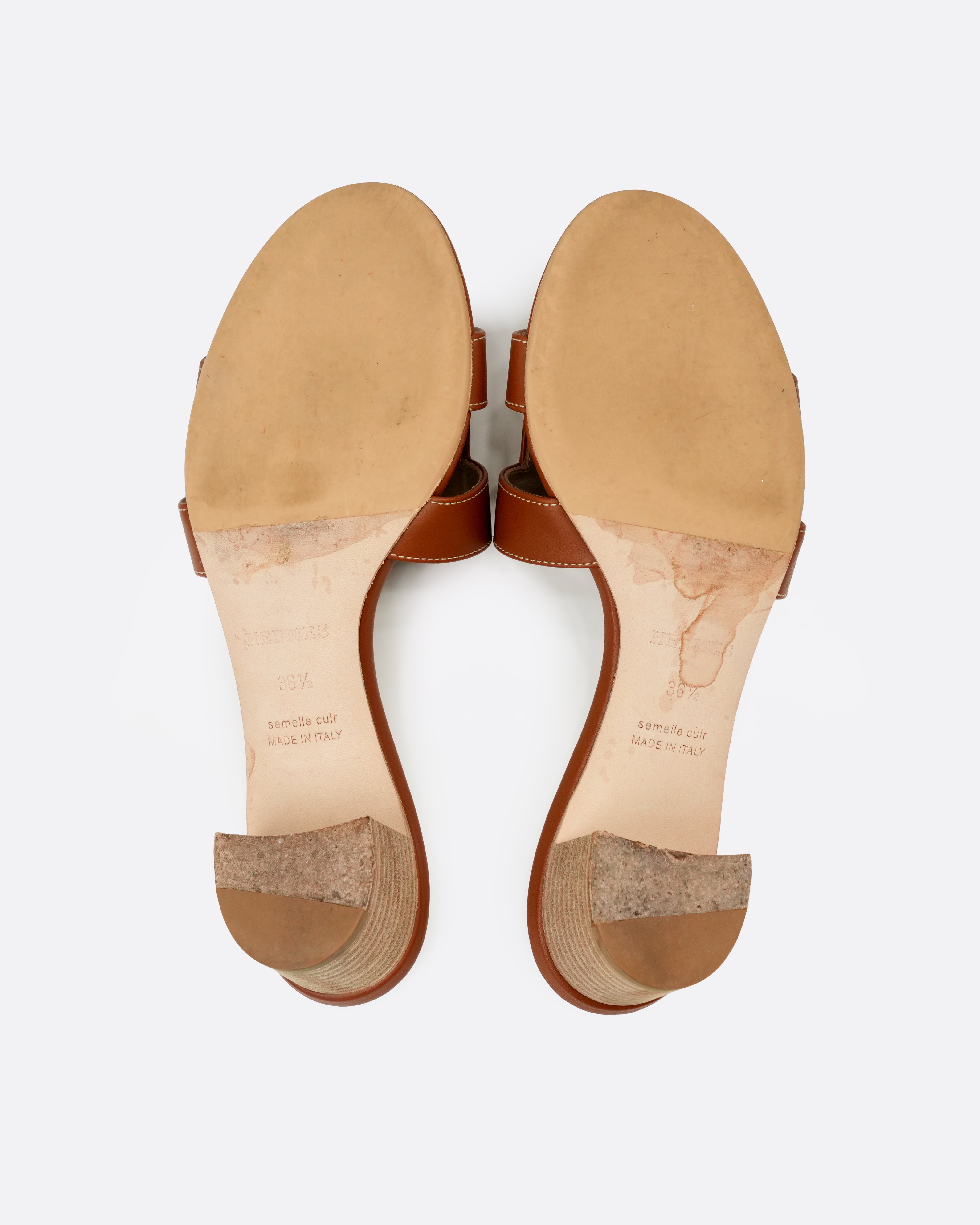 OASIS LEATHER SANDAL 36.5 LADIES BROWN