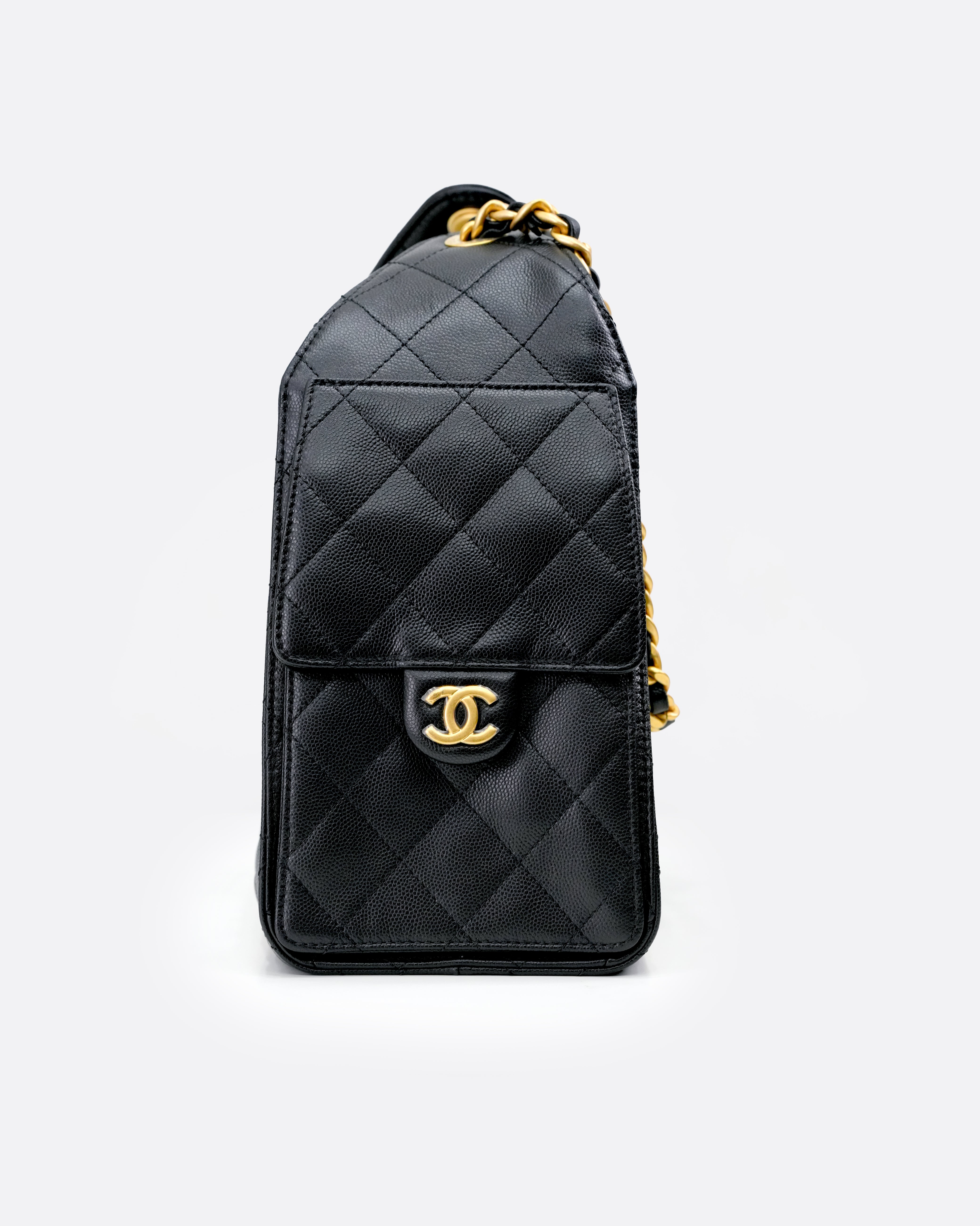 25 SMALL BLACK CAVIAR GOLDHARDWARE