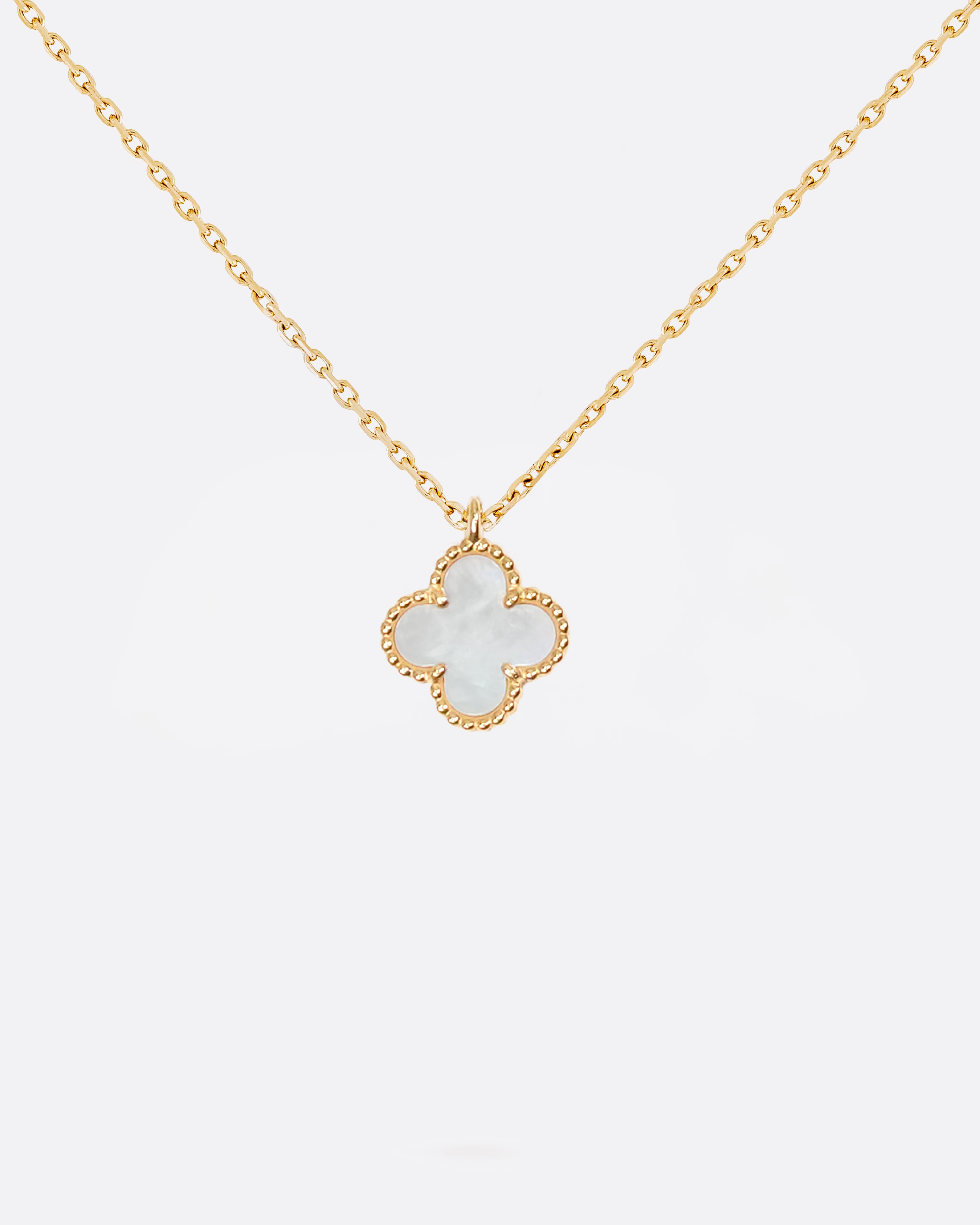 SWEET ALHAMBRA YELLOWGOLD MOTHER OF PEARL NECKLACE (2025)