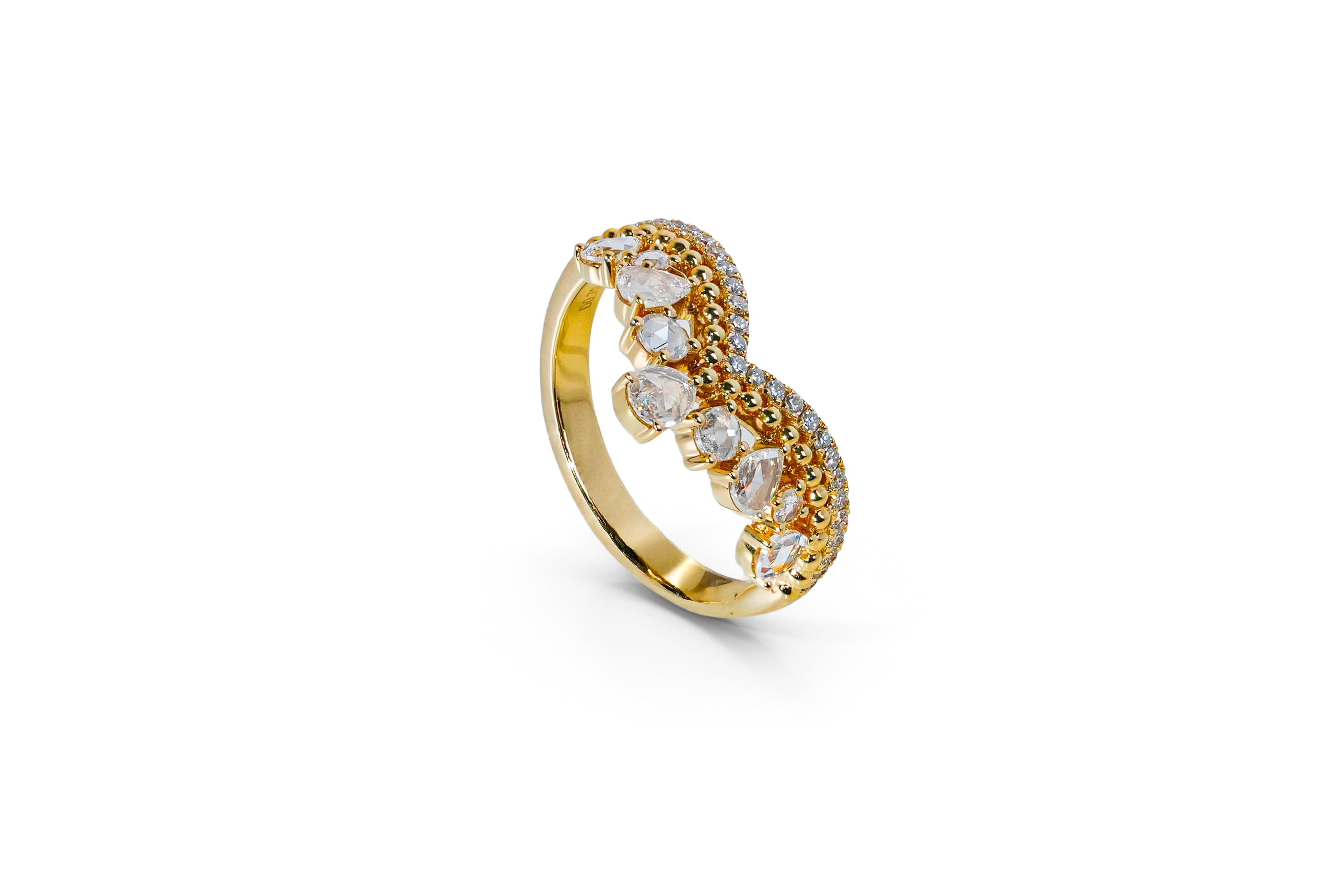 DIAMOND RING 18K YELLOW GOLD 0.70CT SIZE 12