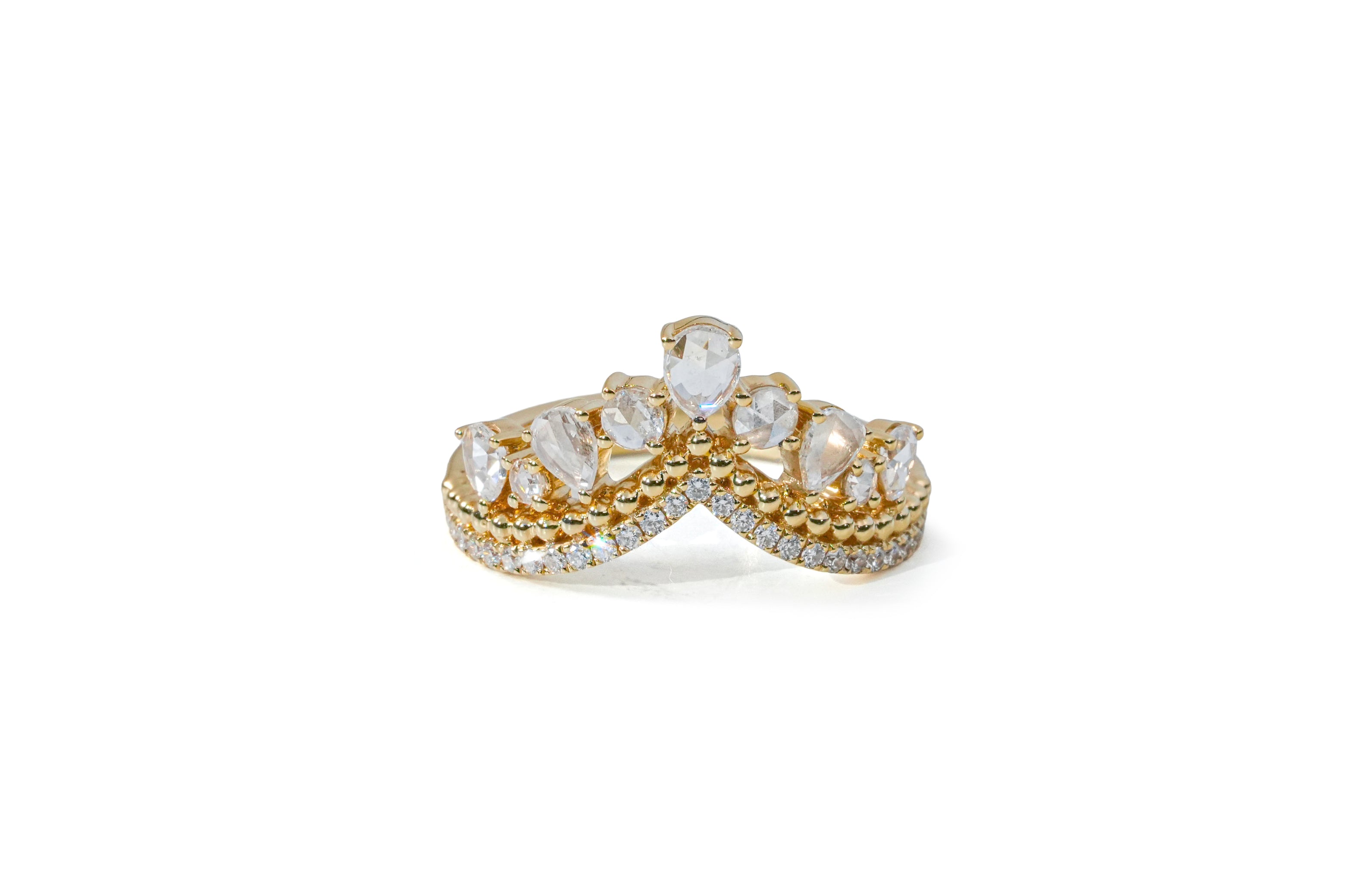 DIAMOND RING 18K YELLOW GOLD 0.70CT SIZE 12