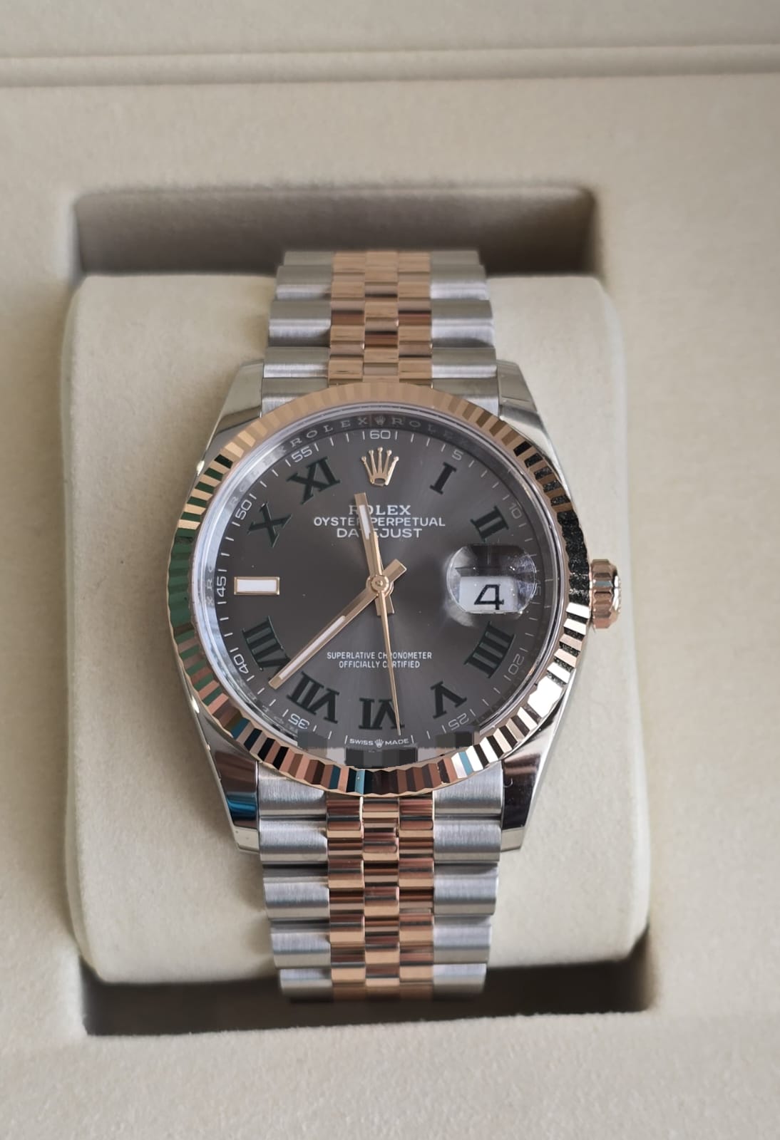 DATEJUST 36MM TWOTONE ROSEGOLD WIMBLEDON DIAL (2025)