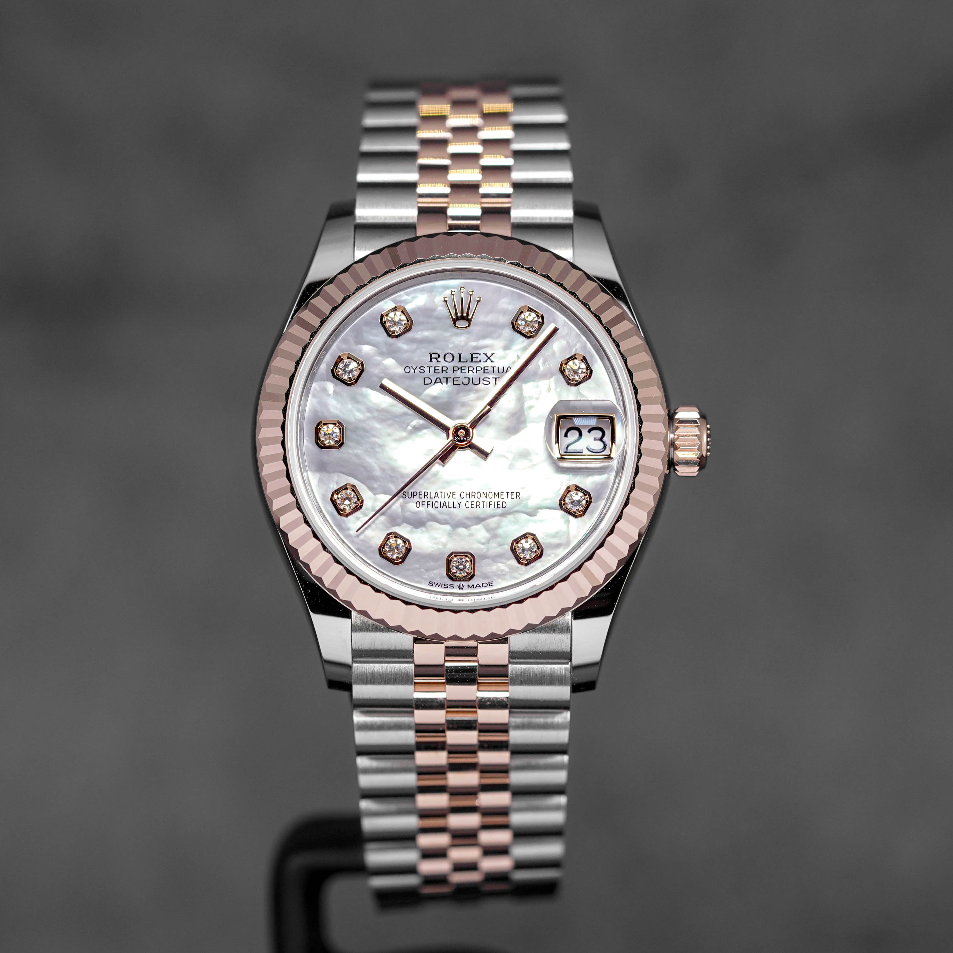 DATEJUST 31MM TWOTONE ROSEGOLD MOP DIAMOND DIAL (2025)