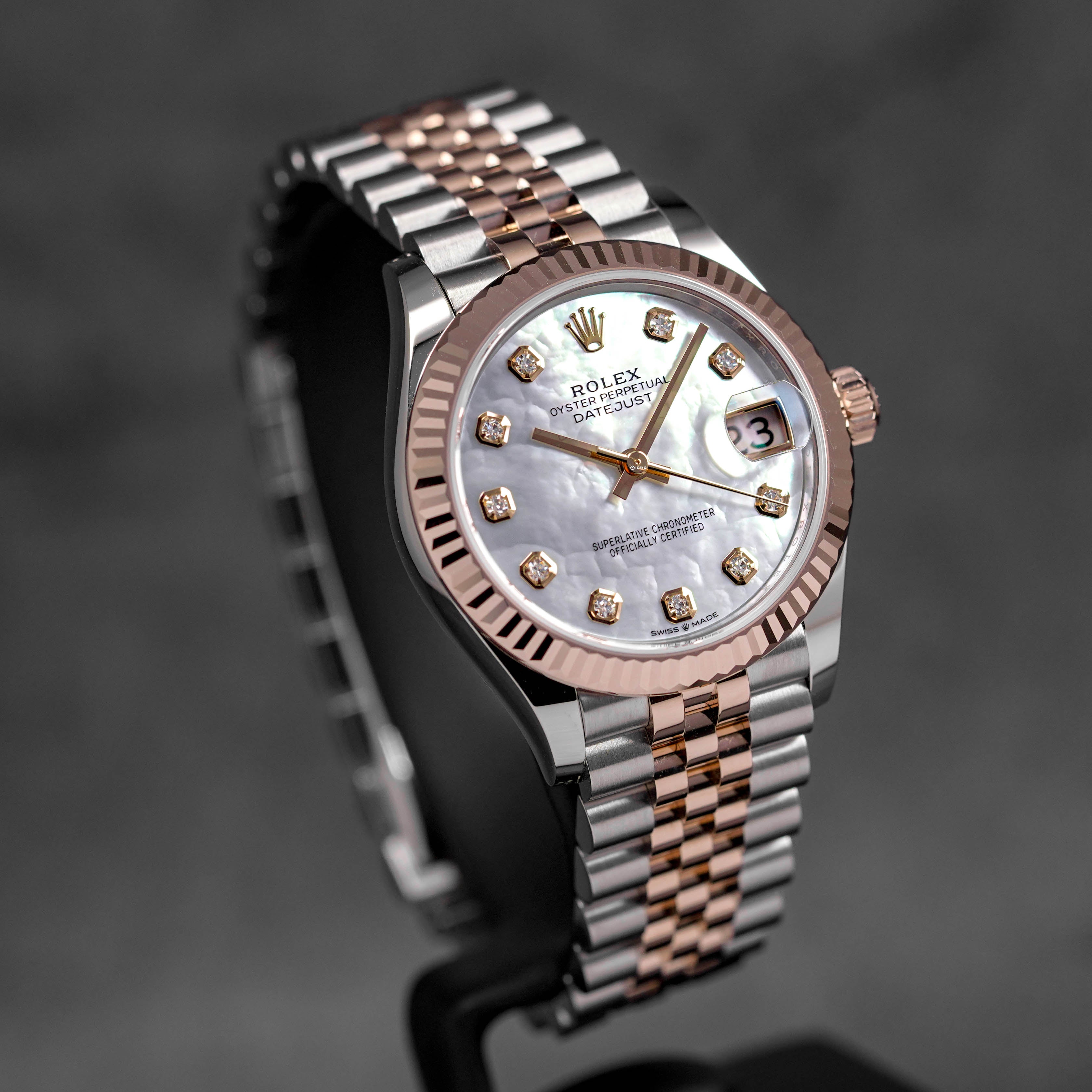 DATEJUST 31MM TWOTONE ROSEGOLD MOP DIAMOND DIAL (2025)
