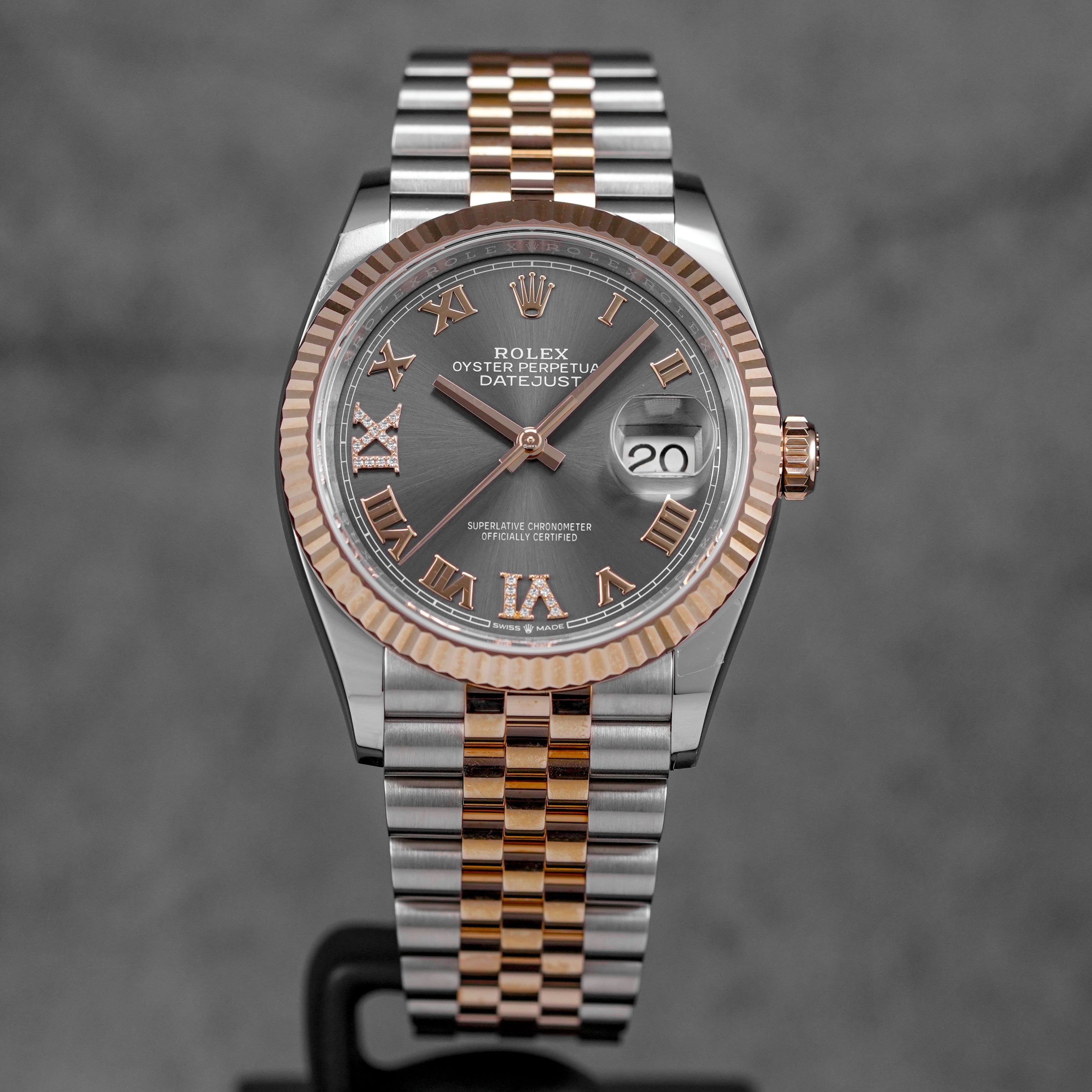 Harga Rolex 36 Twotone Rosegold Rhodium Roman Indonesia