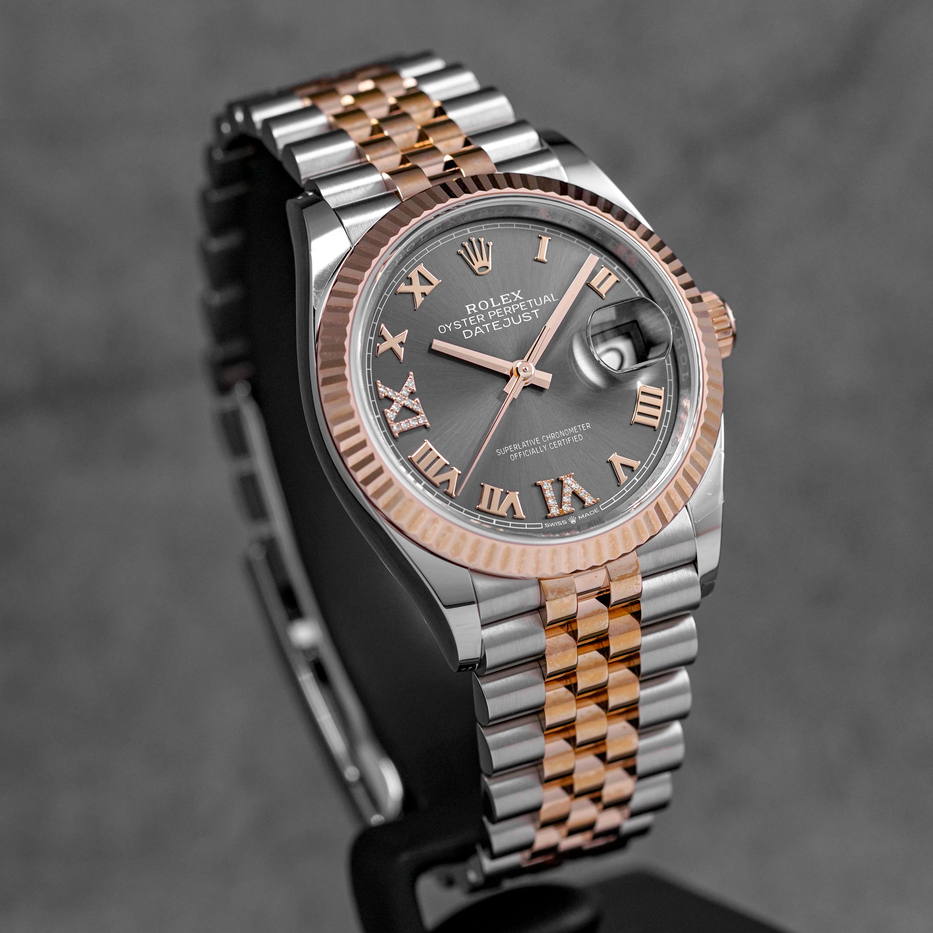 Harga Rolex 36 Twotone Rosegold Rhodium Roman Indonesia