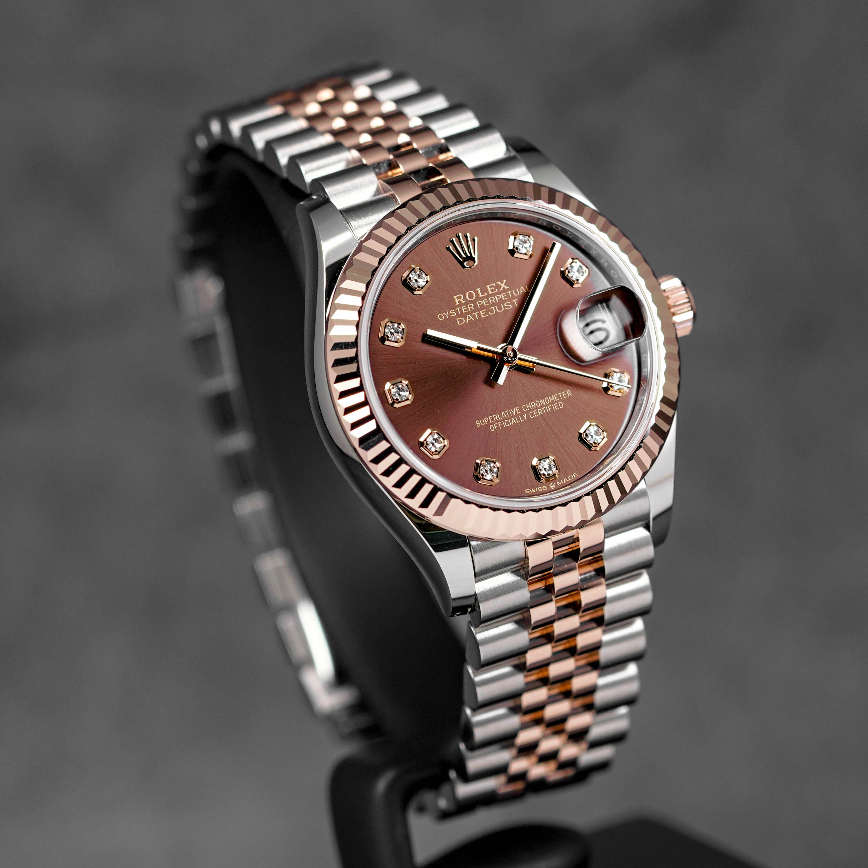 Harga Rolex Datejust 31 Twotone Rosegold Choco Diamond Indonesia