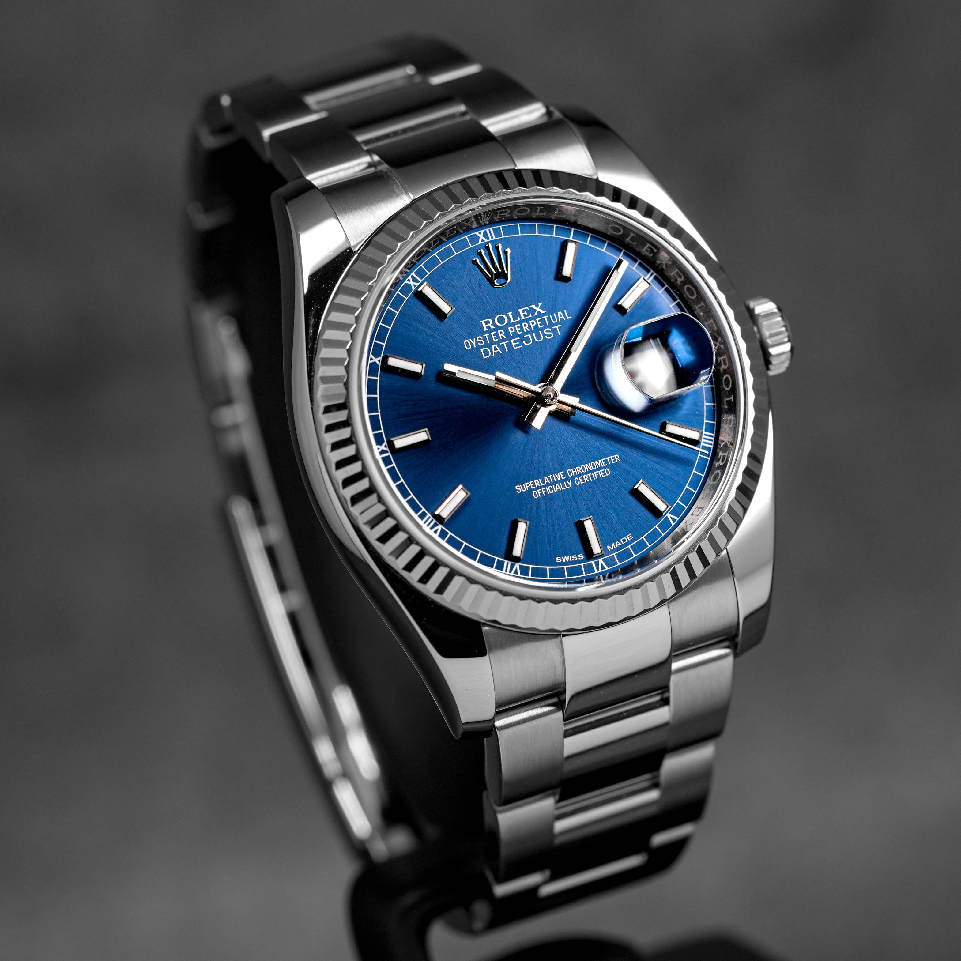 DATEJUST 36MM ROULETTE DATE WHEEL BLUE DIAL (2017)