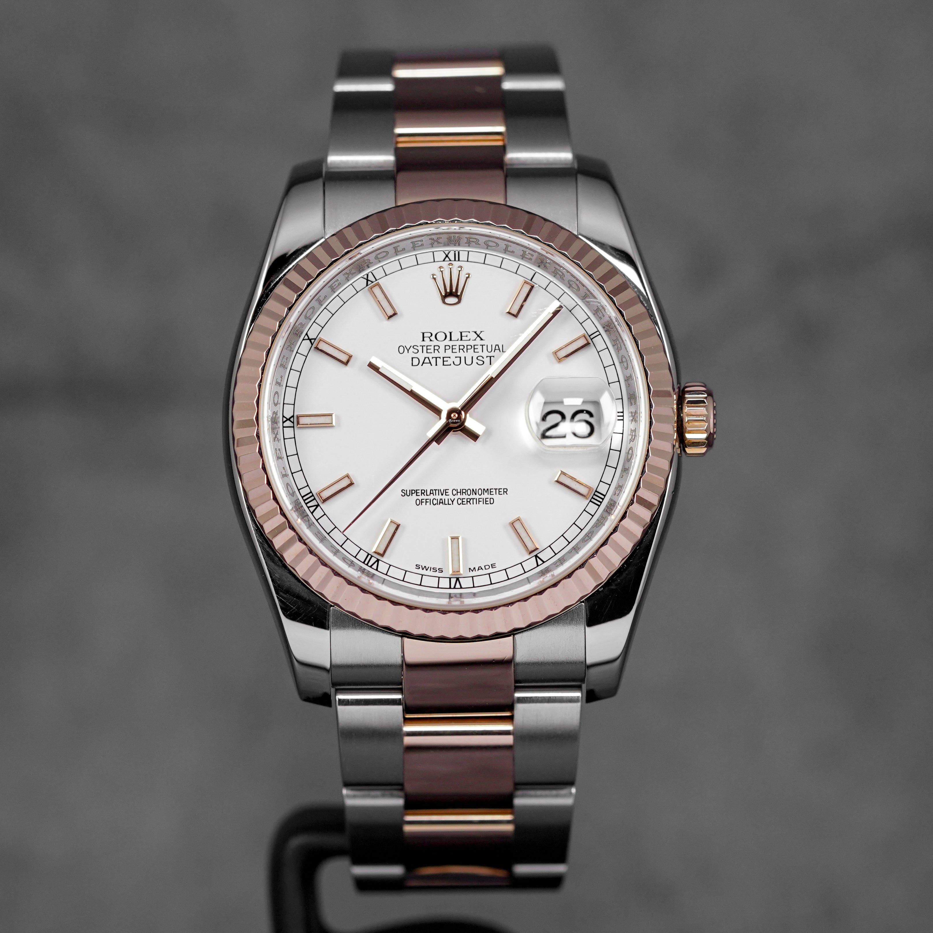 Harga Rolex Datejust 36 Twotone Rosegold White Indonesia