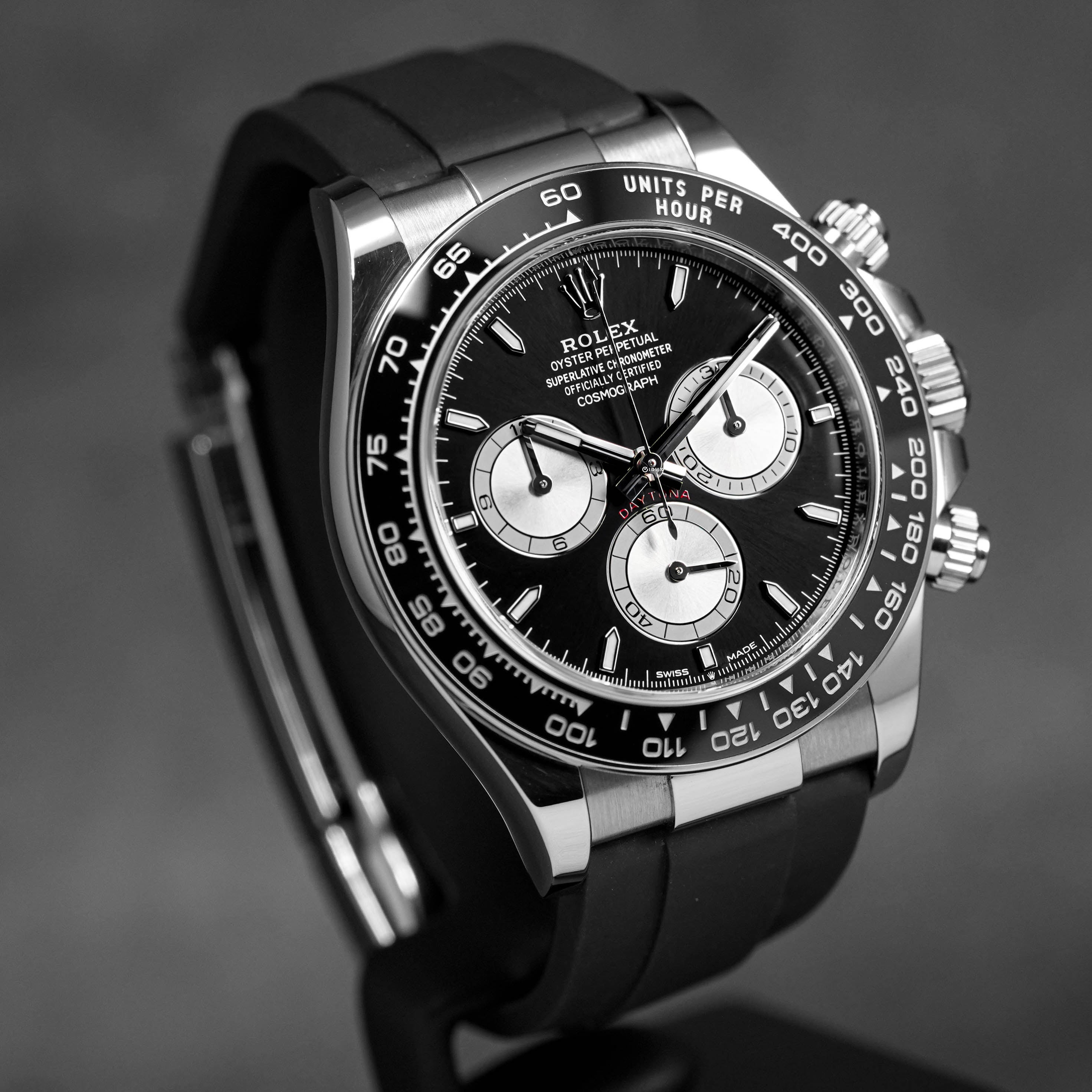 DAYTONA OYSTERFLEX WHITEGOLD BLACK DIAL RING BEZEL (2024)