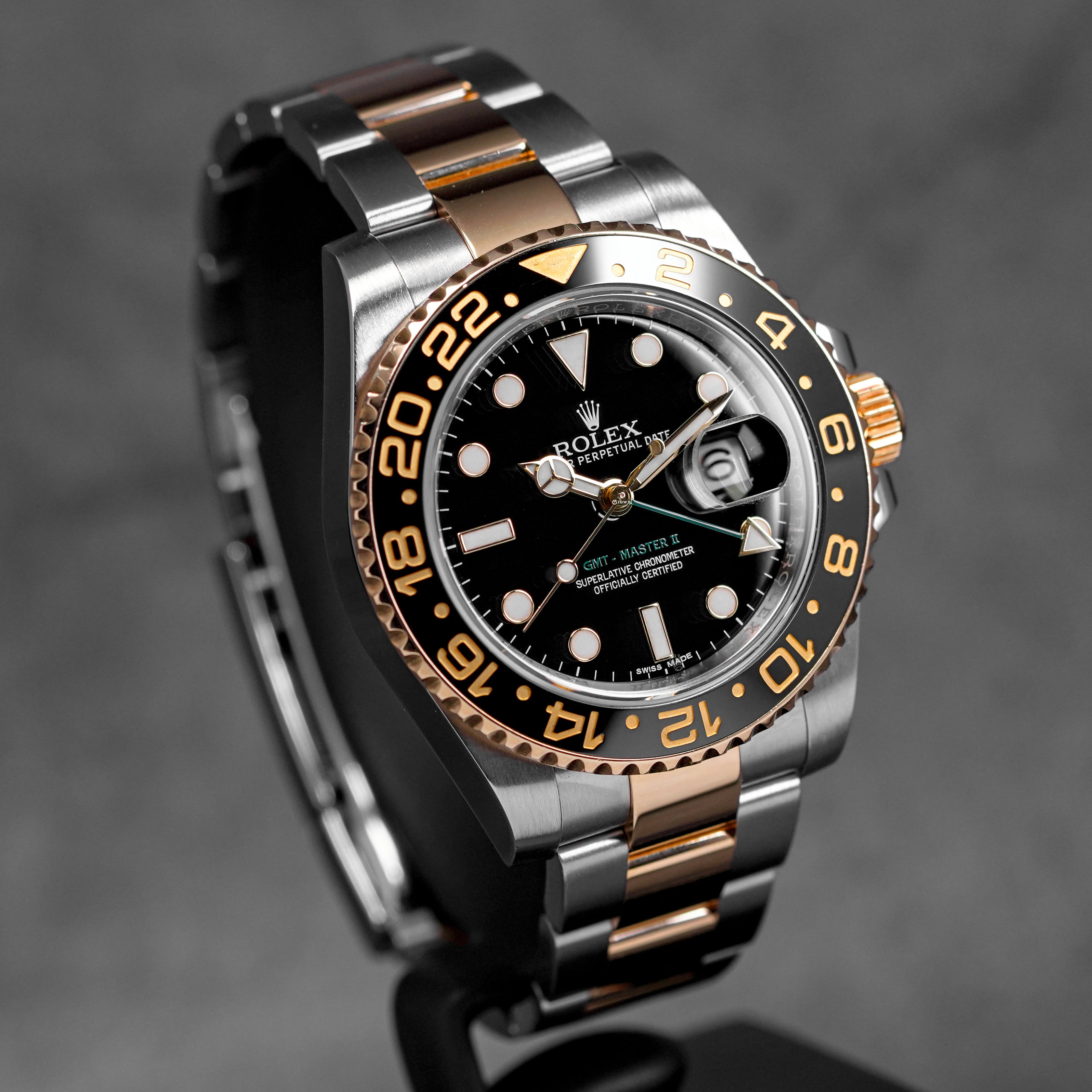 Harga Rolex GMT Master II Twotone Yellowgold Black Indonesia