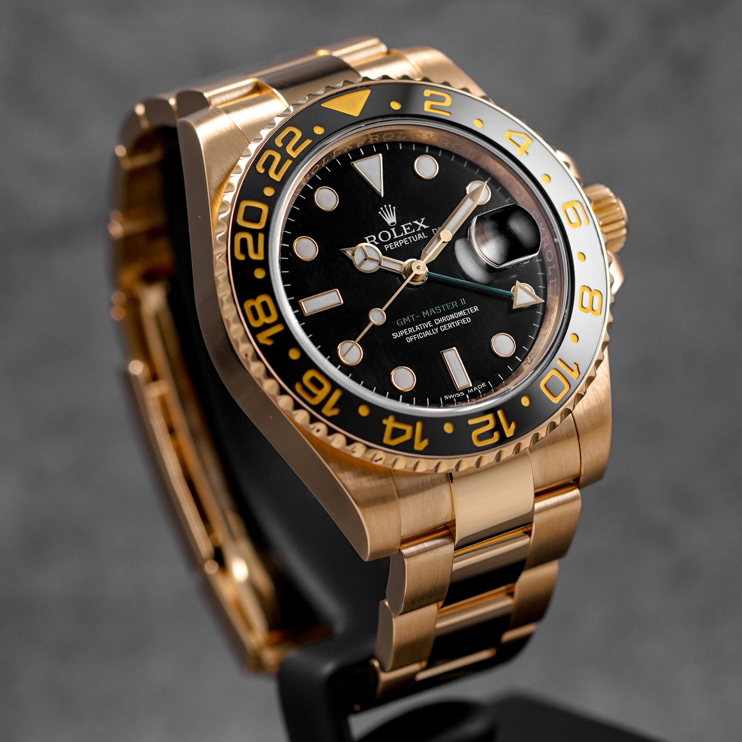 Harga Rolex GMT Master II Yellowgold Black