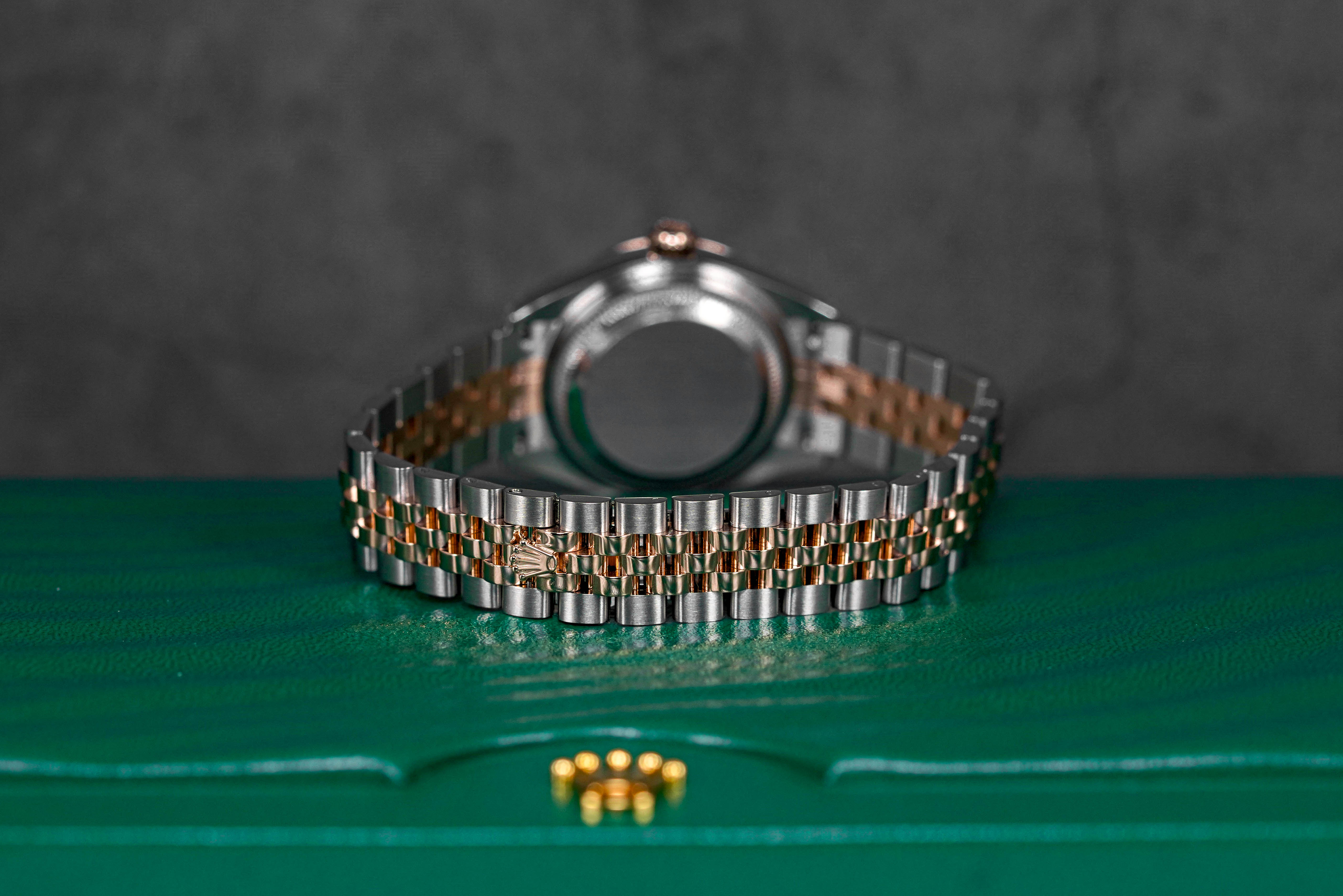 DATEJUST 28MM TWOTONE ROSEGOLD CHOCO ROMAN DIAL (2024)