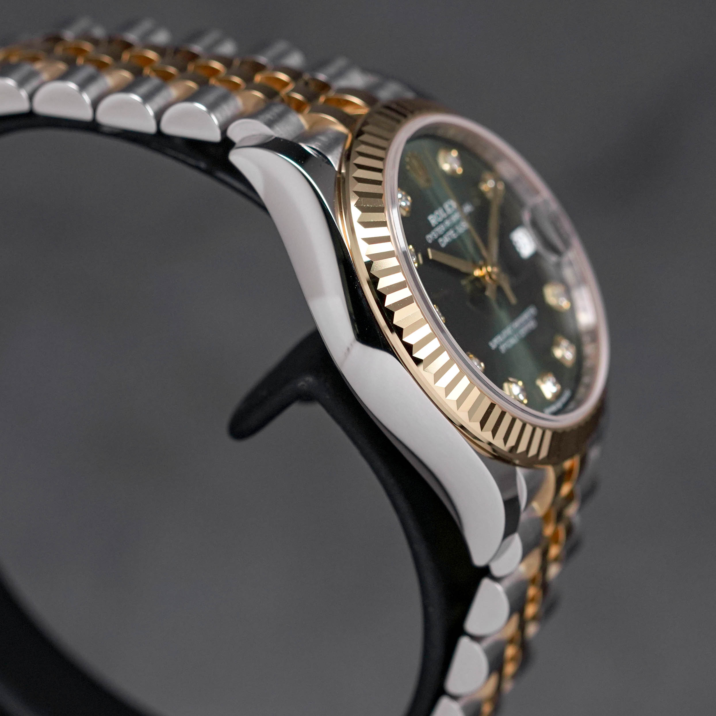 DATEJUST 31MM TWOTONE YELLOWGOLD GREEN DIAMOND DIAL (2023)