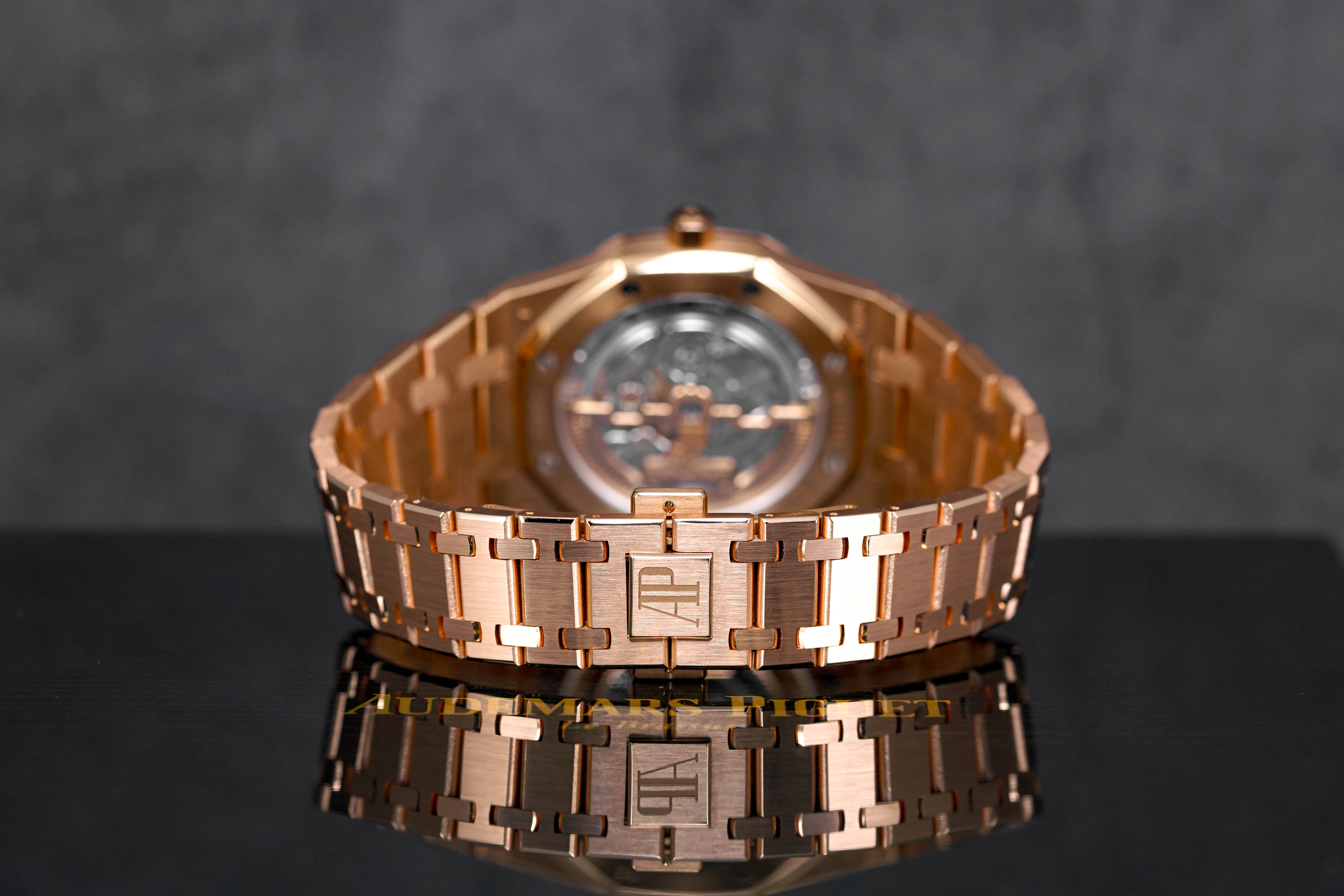 Royal Oak 15202 Rosegold Blue