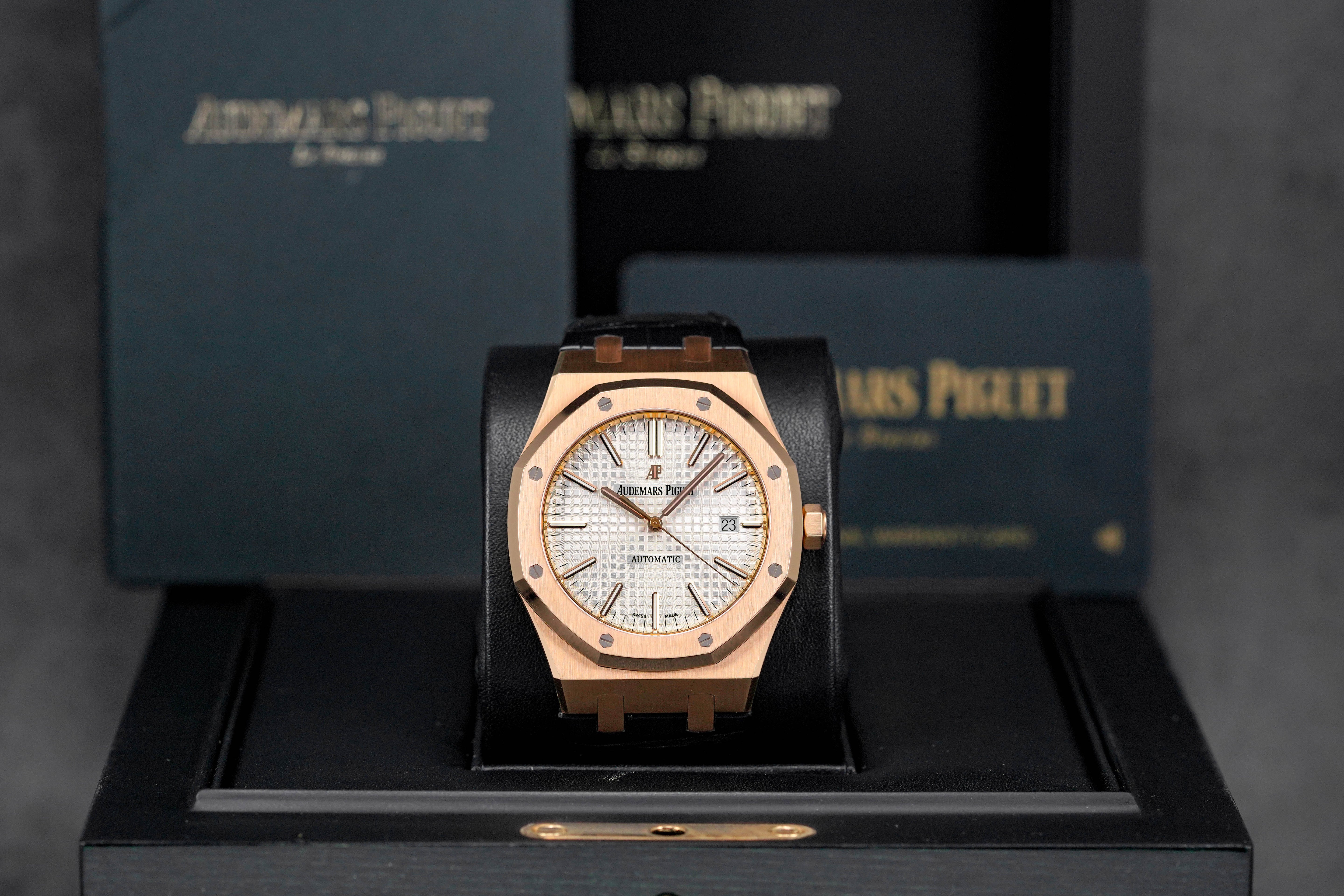 Royal Oak 15400 Rosegold Silver
