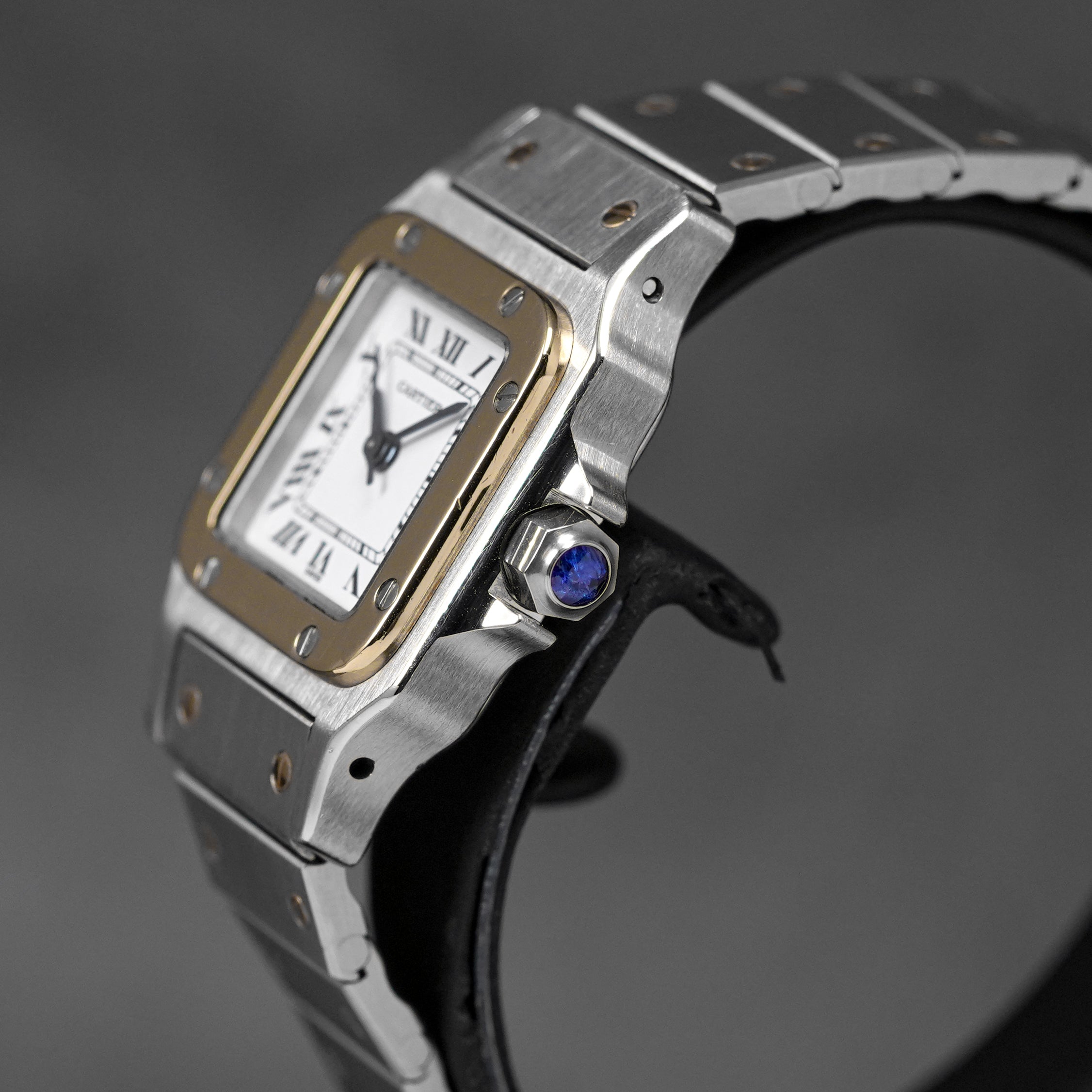 SANTOS GALBEE TWOTONE YELLOWGOLD WHITE DIAL (CIRCA 1990)