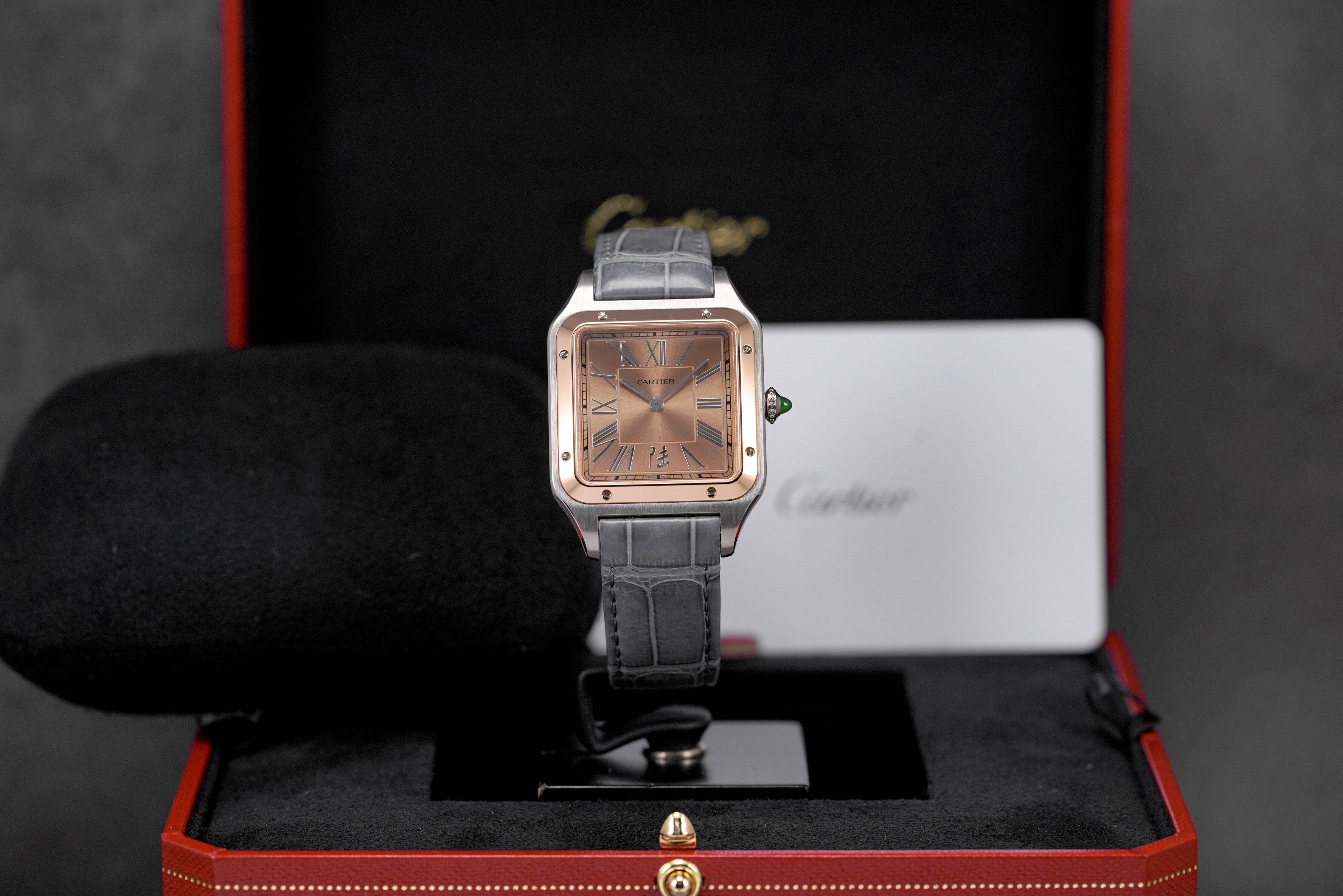 SANTOS DUMONT L TWOTONE ROSEGOLD SALMON DIAL CHINA SPECIAL EDITION (2023)
