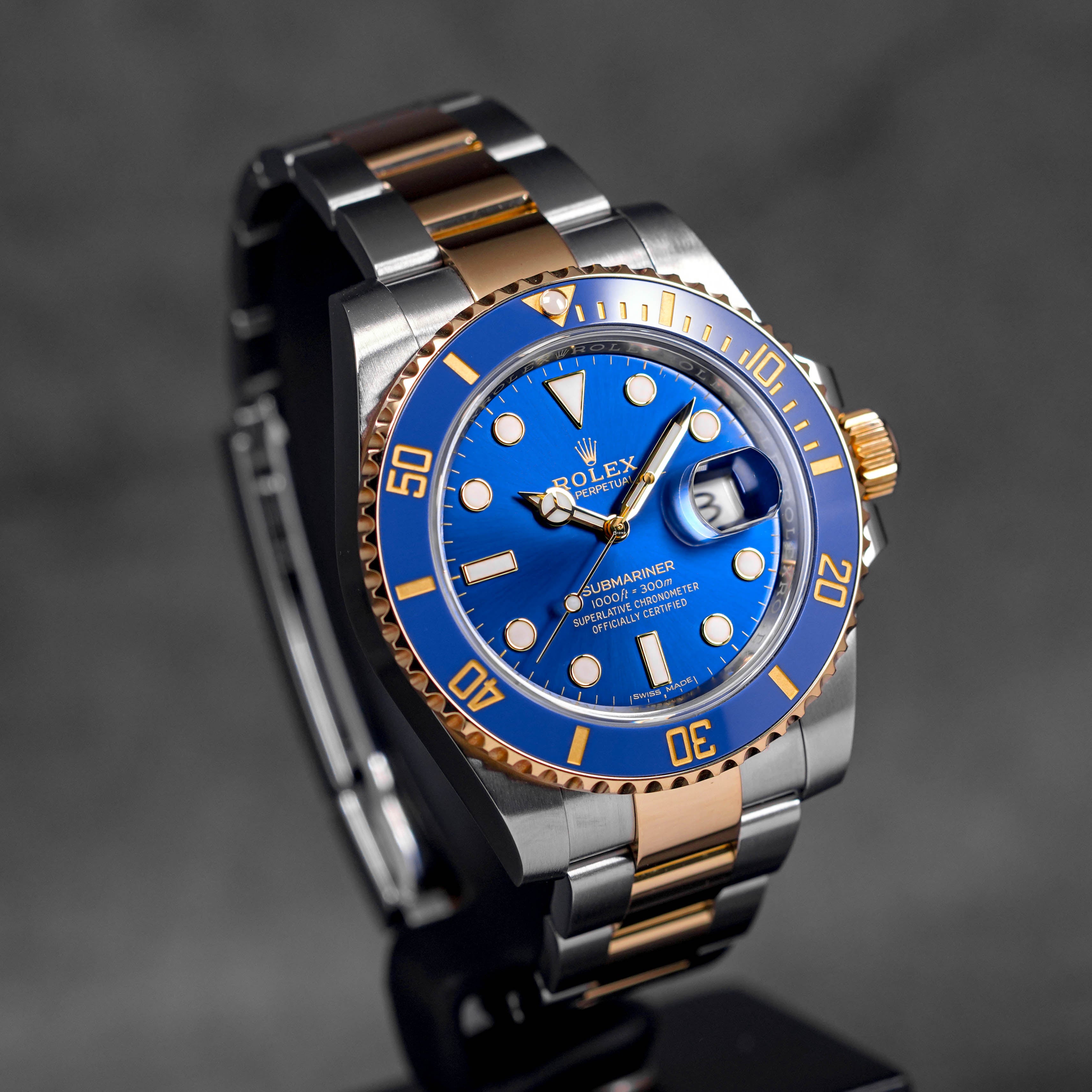 SUBMARINER DATE 40MM TWOTONE YELLOWGOLD BLUE DIAL (2018)
