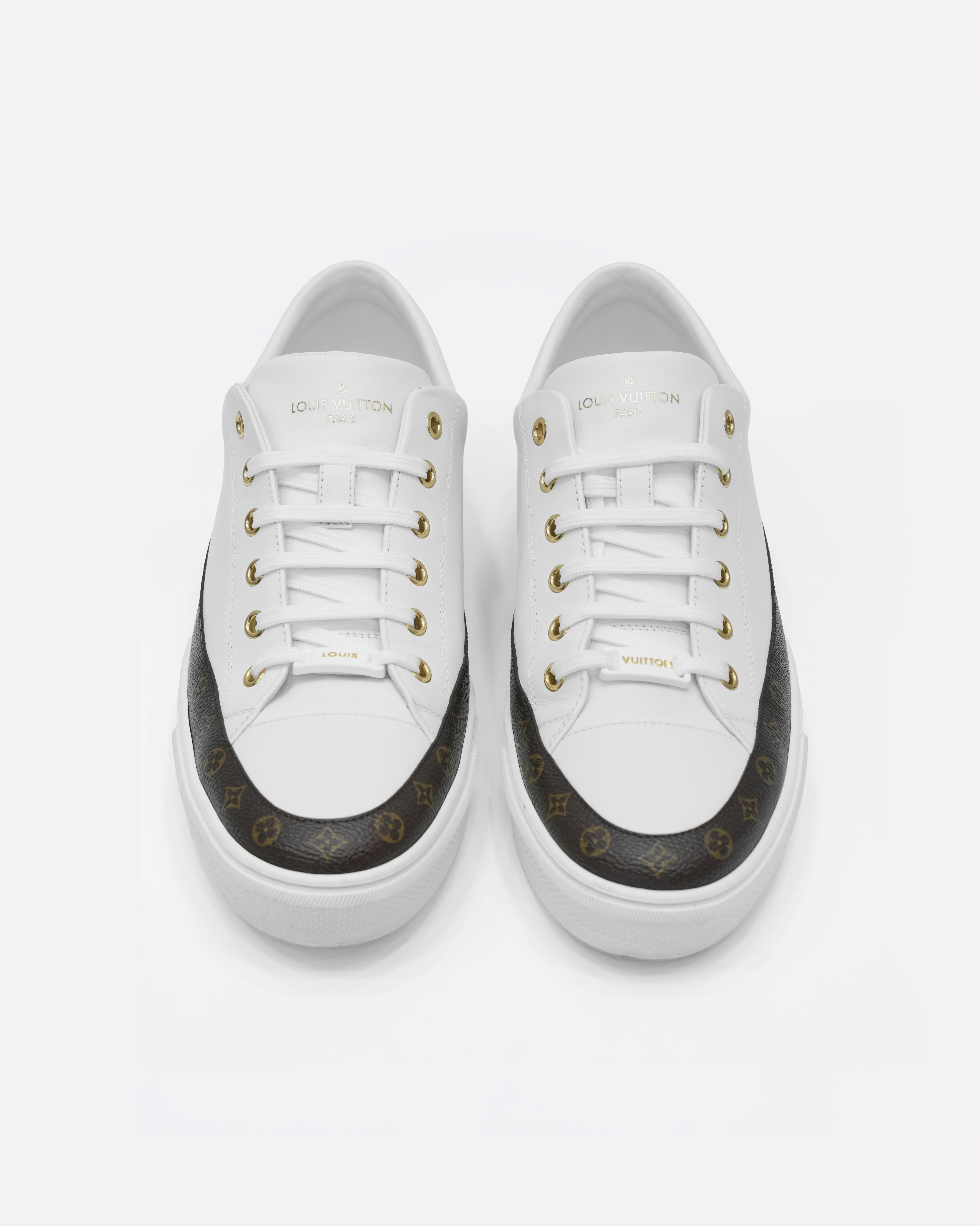 STELLAR SNEAKERS WHITE WITH MONOGRAM DETAIL - SIZE 41