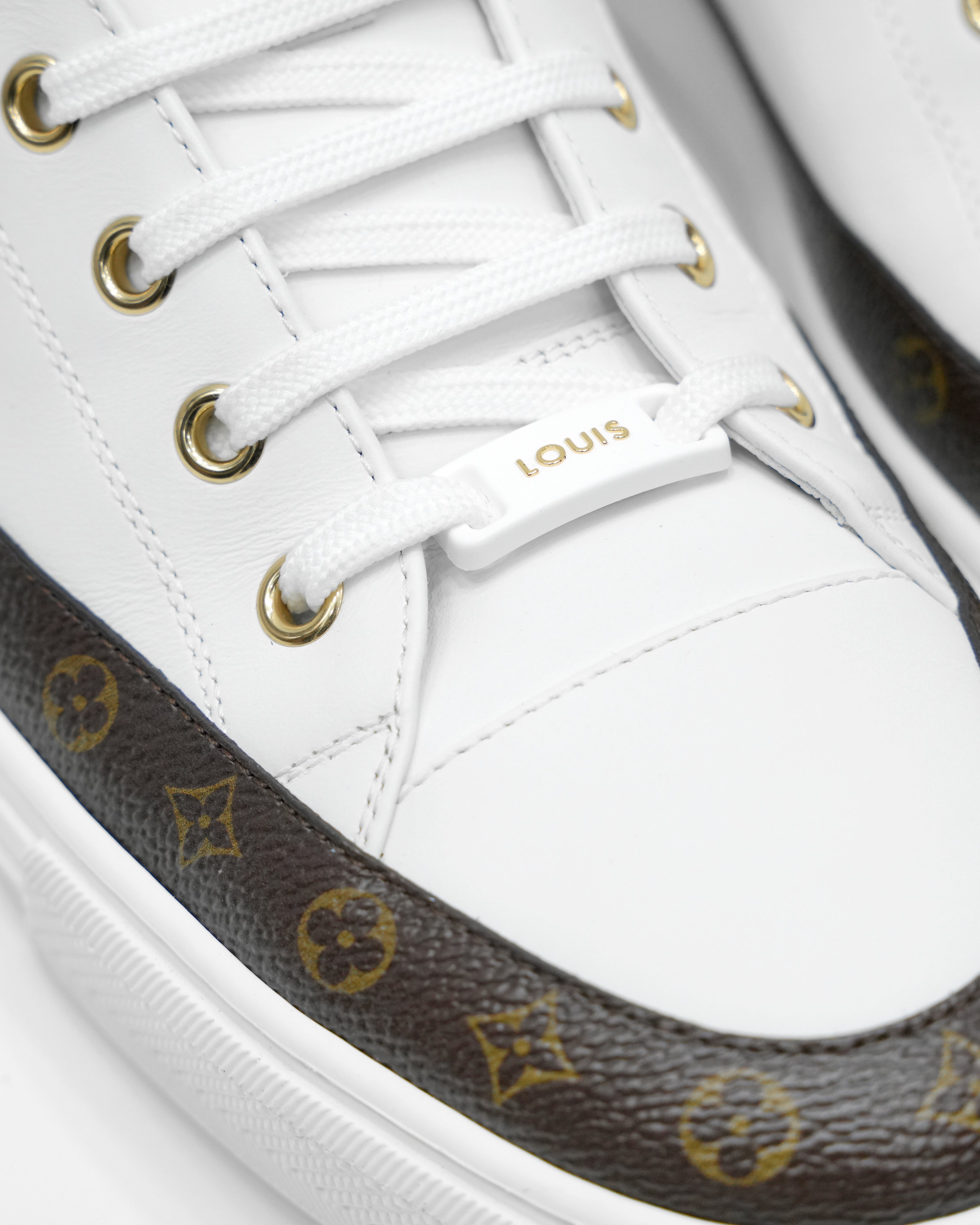 STELLAR SNEAKERS WHITE WITH MONOGRAM DETAIL - SIZE 41