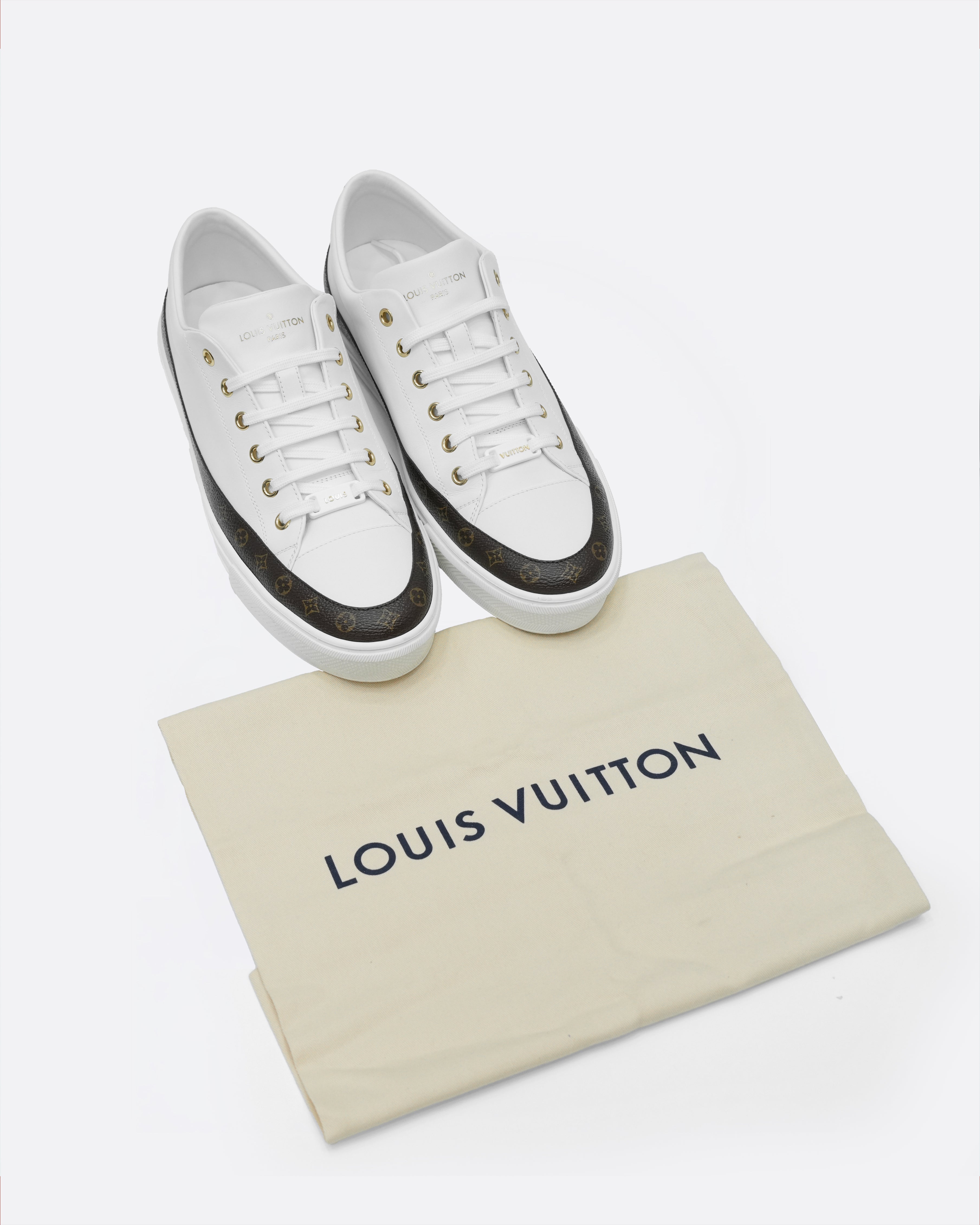 STELLAR SNEAKERS WHITE WITH MONOGRAM DETAIL - SIZE 41