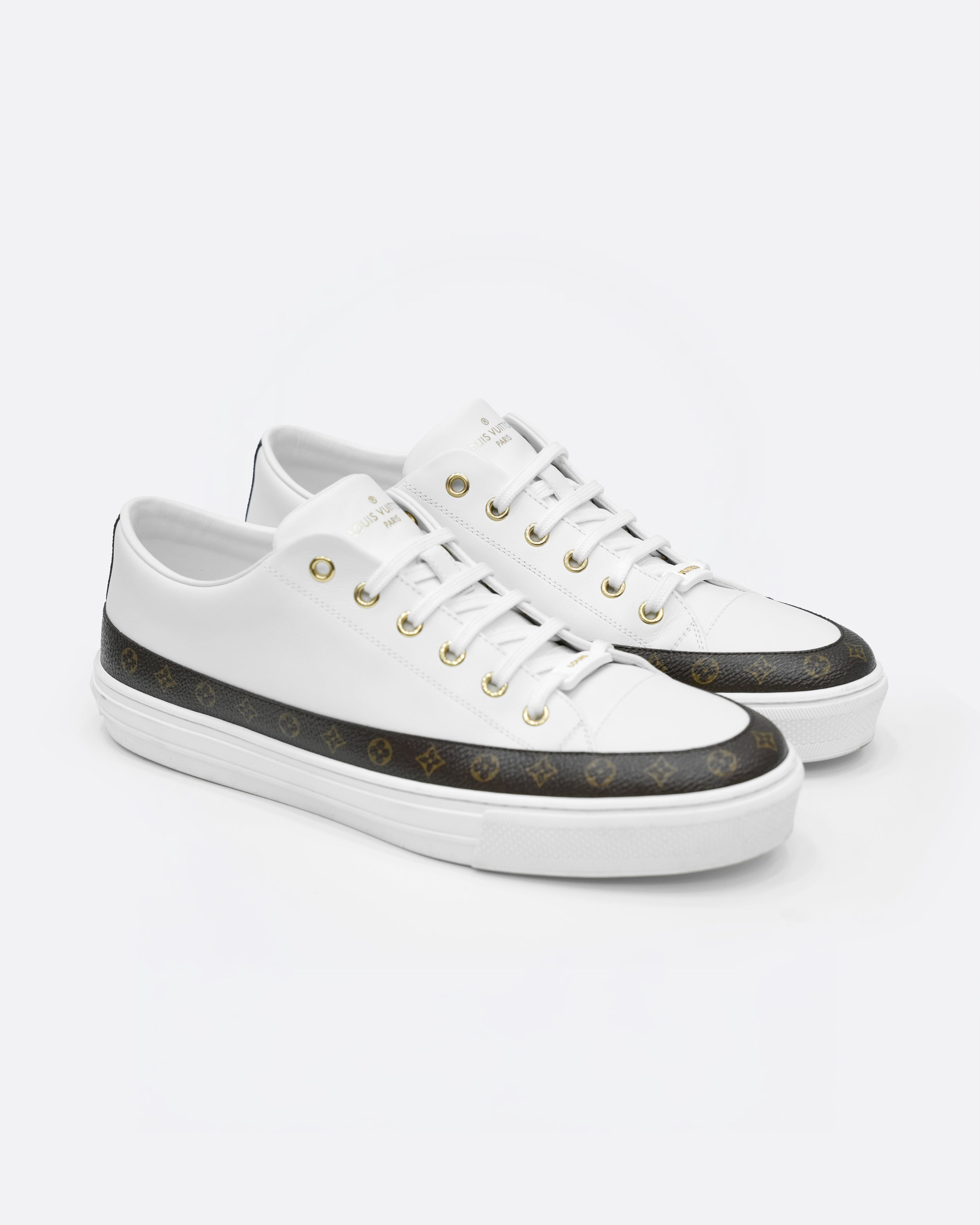 STELLAR SNEAKERS WHITE WITH MONOGRAM DETAIL - SIZE 41