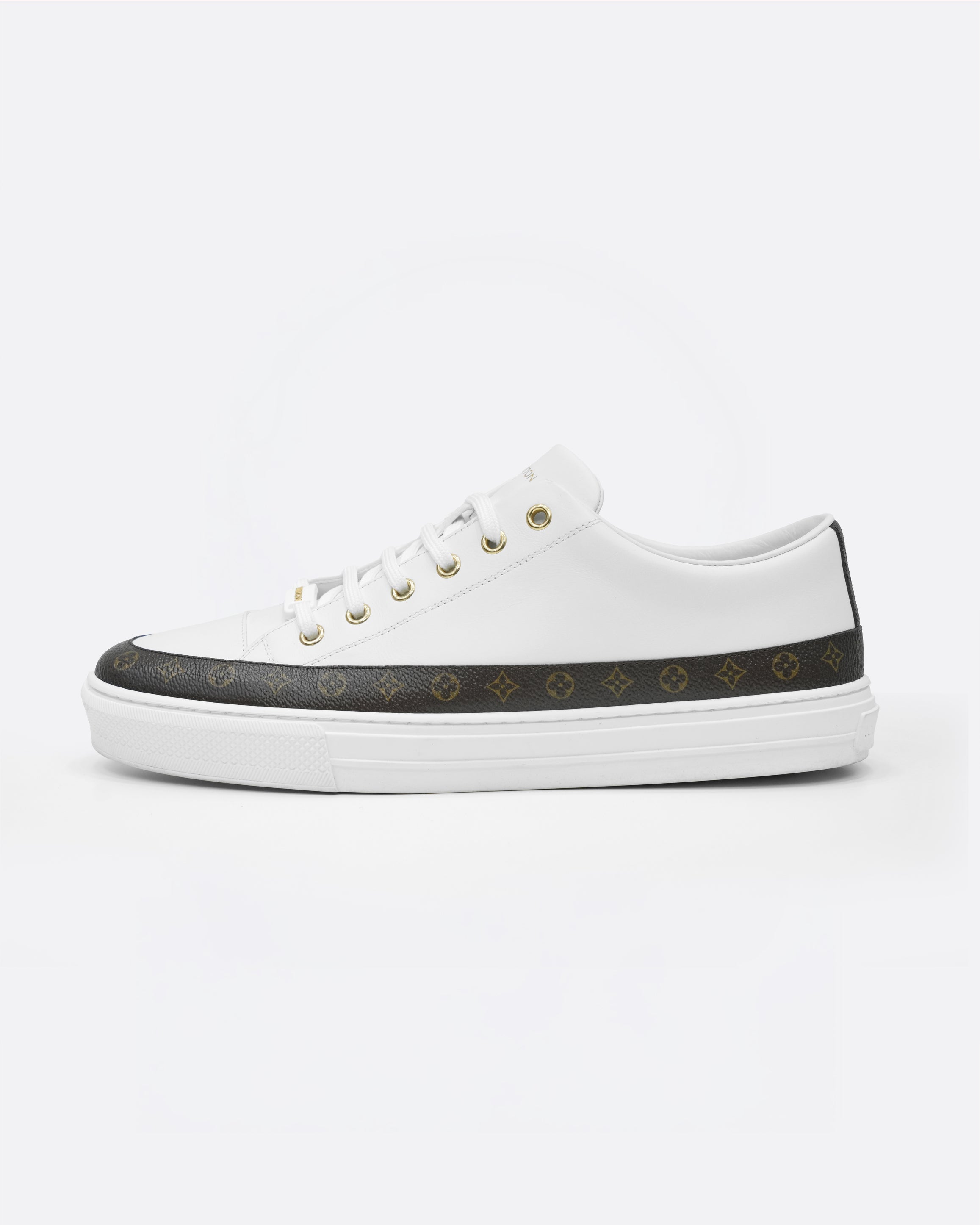 STELLAR SNEAKERS WHITE WITH MONOGRAM DETAIL - SIZE 41