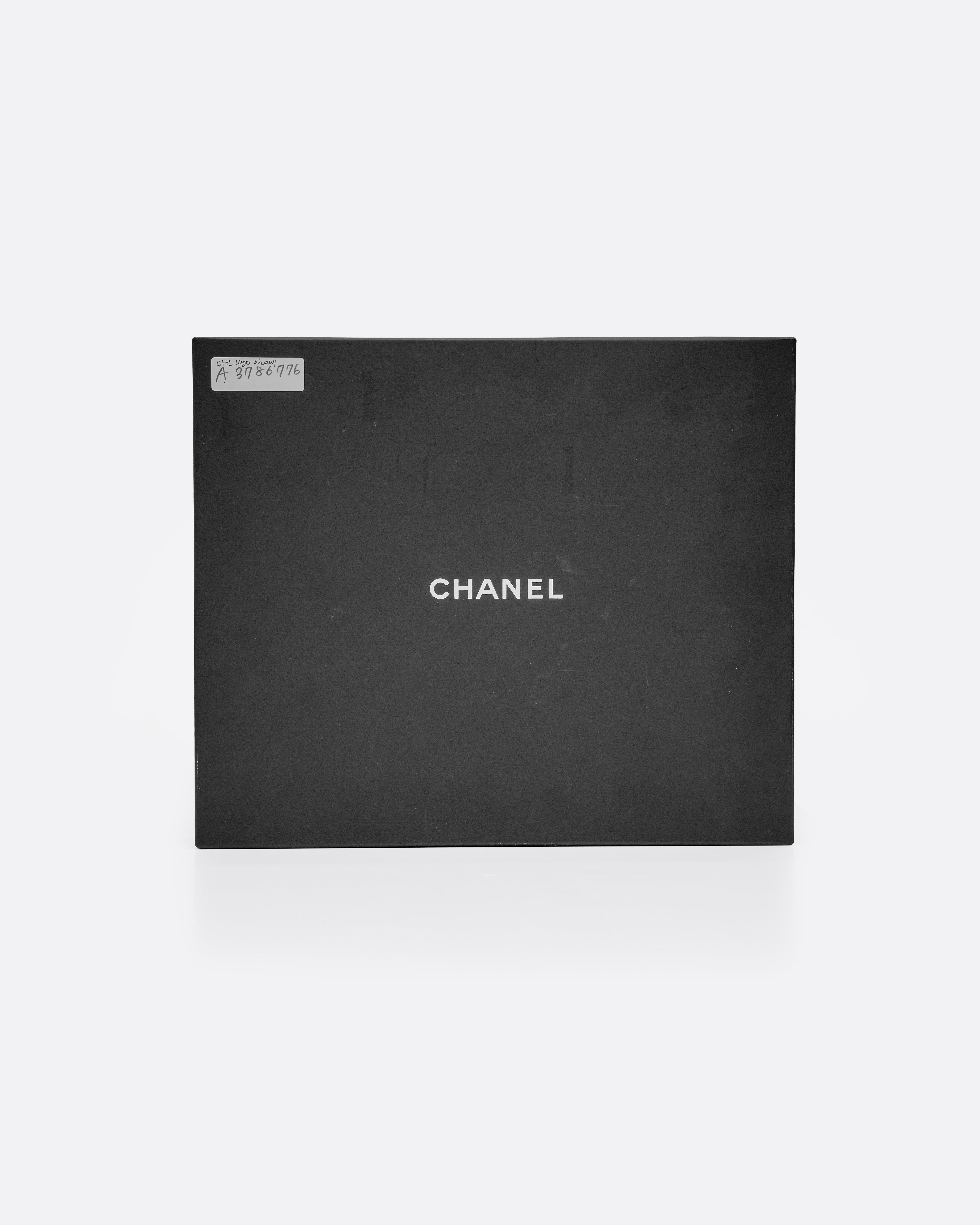 LOGO SHAWL SILK × CASHMERE GRAY