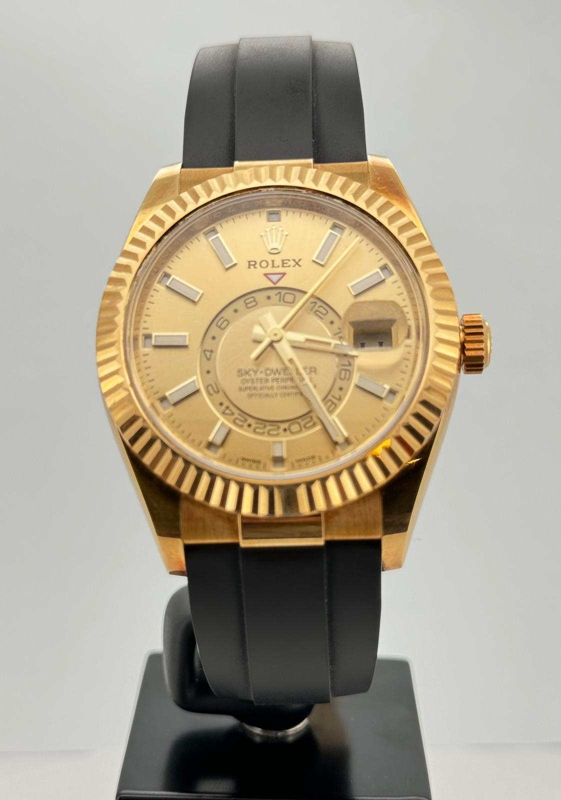 SKY-DWELLER OYSTERFLEX YELLOWGOLD CHAMPAGNE DIAL (2022)